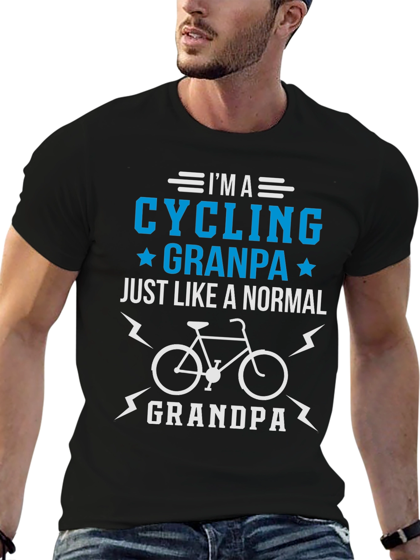 Cycling Grandpa T-Shirt - Cool Gift for Grandfathers