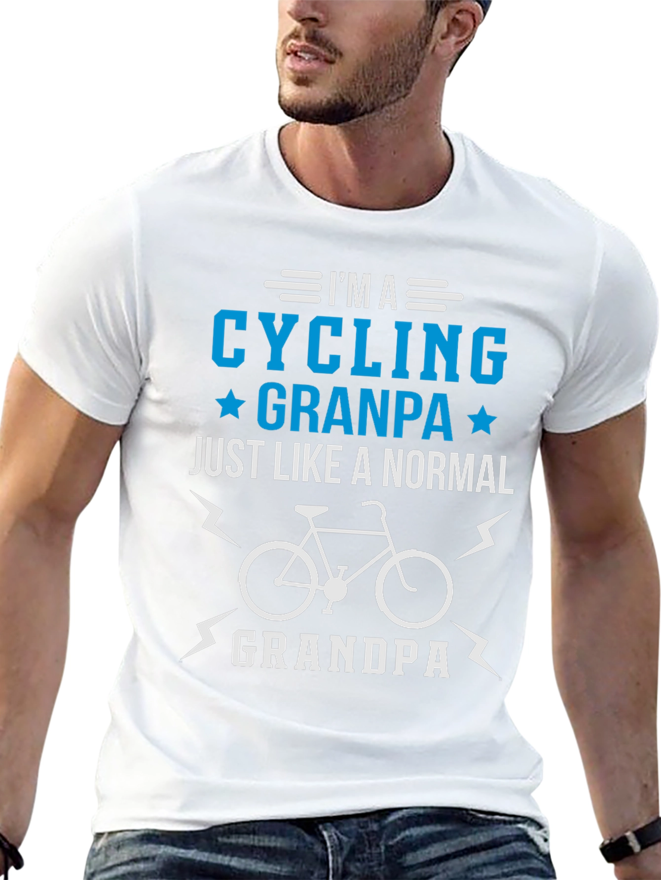 Cycling Grandpa T-Shirt - Cool Gift for Grandfathers