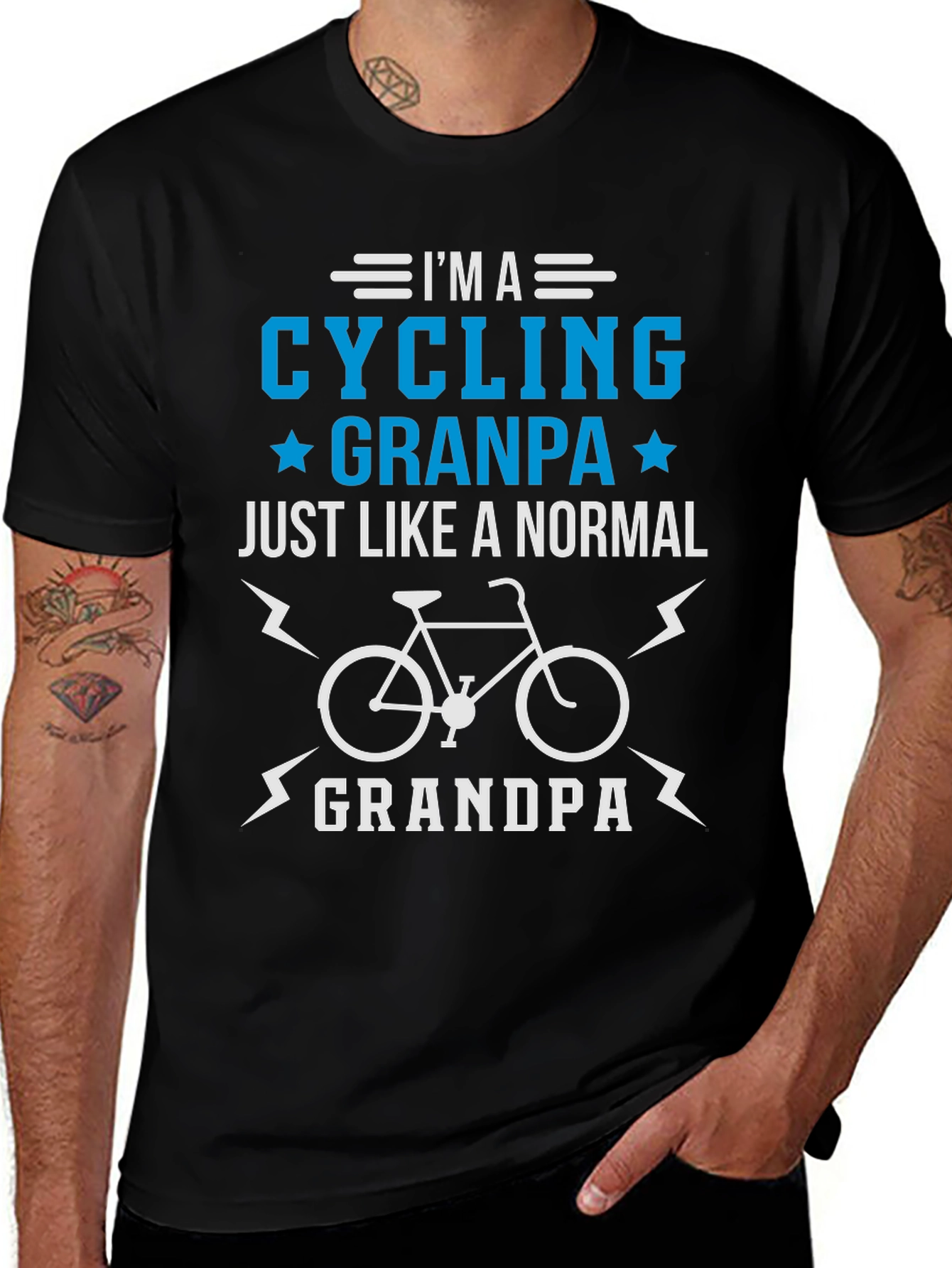 Cycling Grandpa T-Shirt - Cool Gift for Grandfathers
