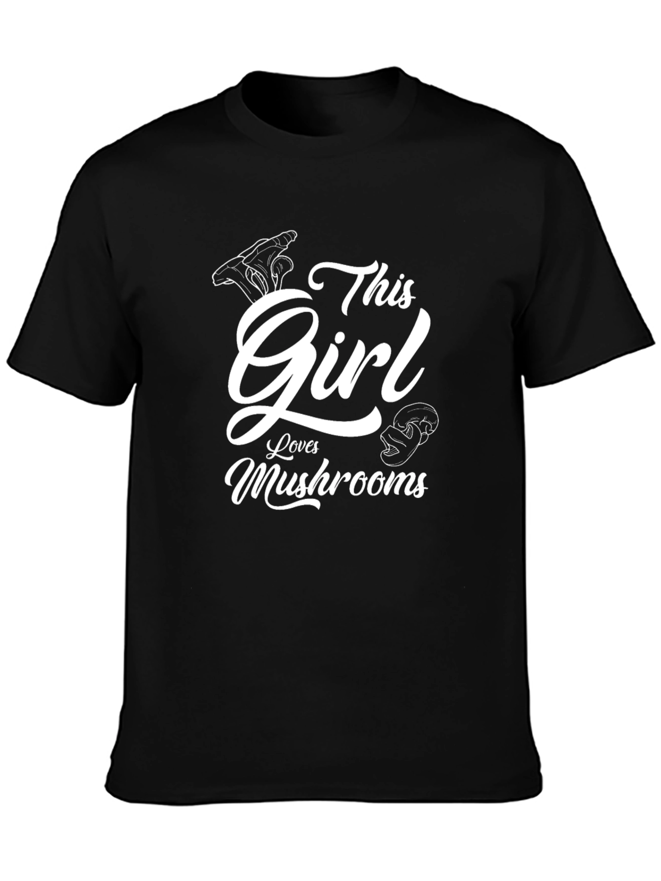 This Girl Loves Mushrooms Graphic T-Shirt