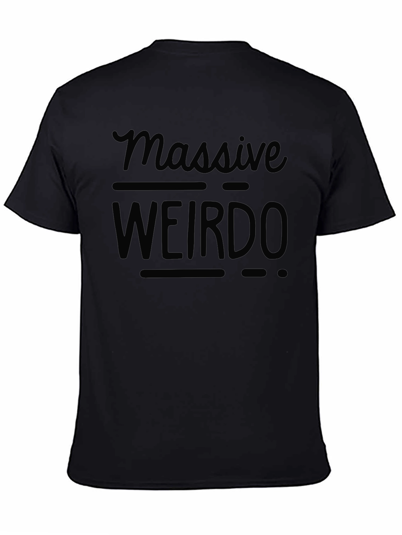 Massive Weirdo Black Graphic Tee - Casual Style