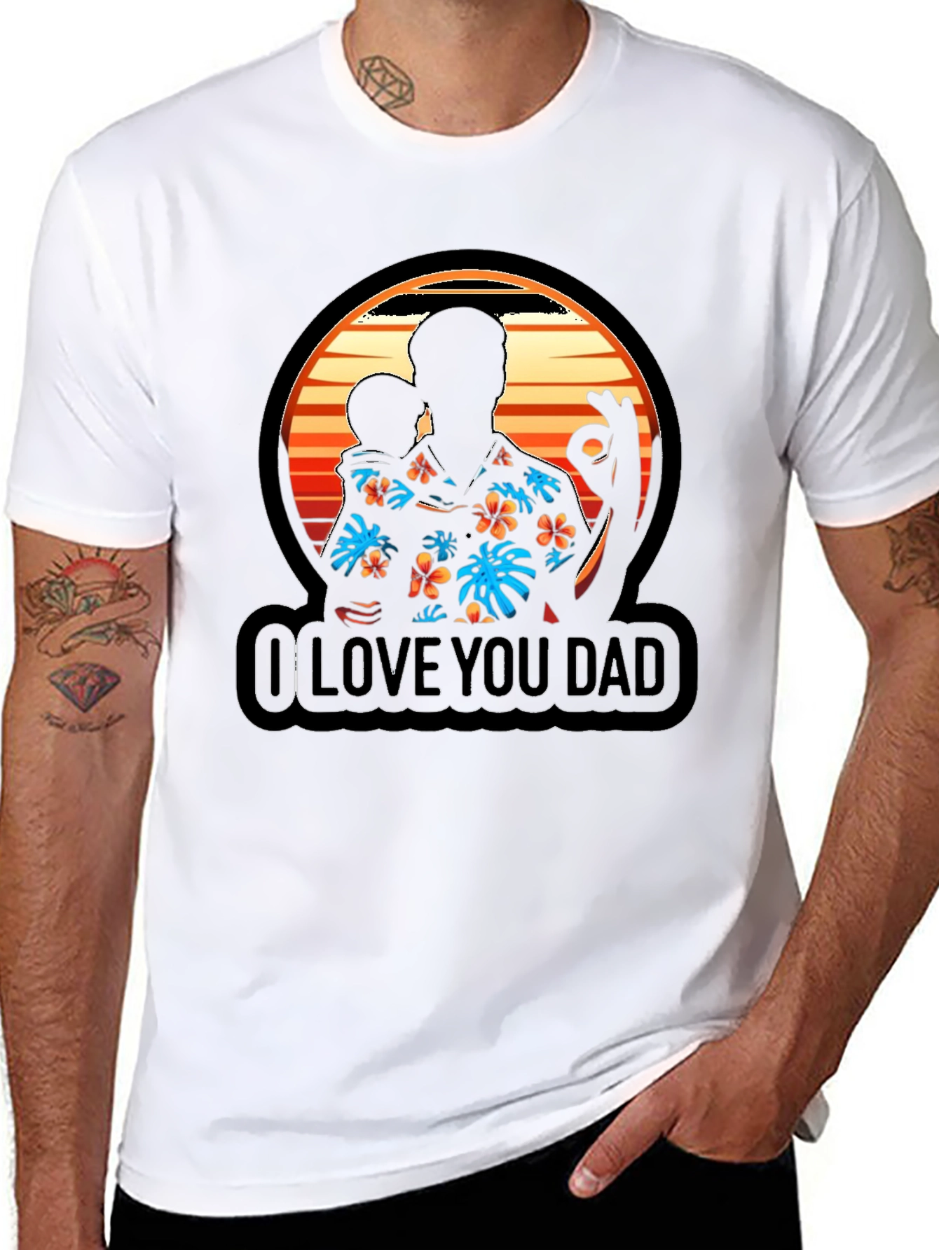 I Love You Dad Graphic T-Shirt