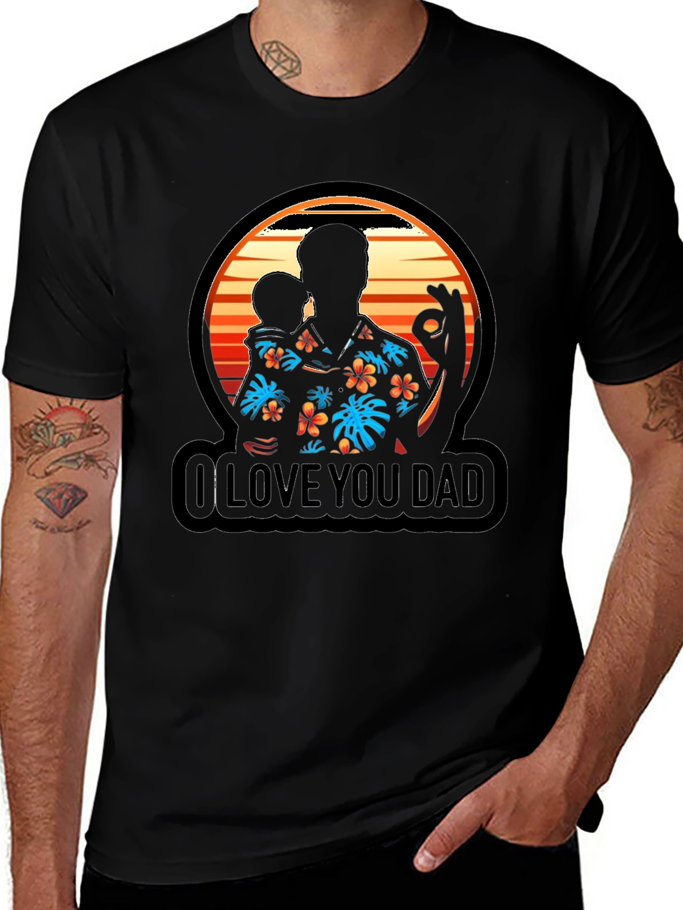 I Love You Dad Graphic T-Shirt