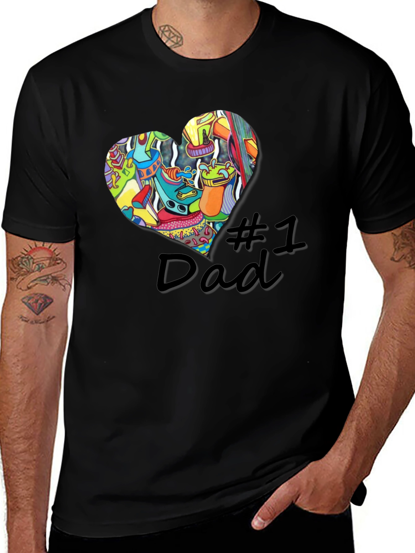 Number One Dad Graphic T-Shirt