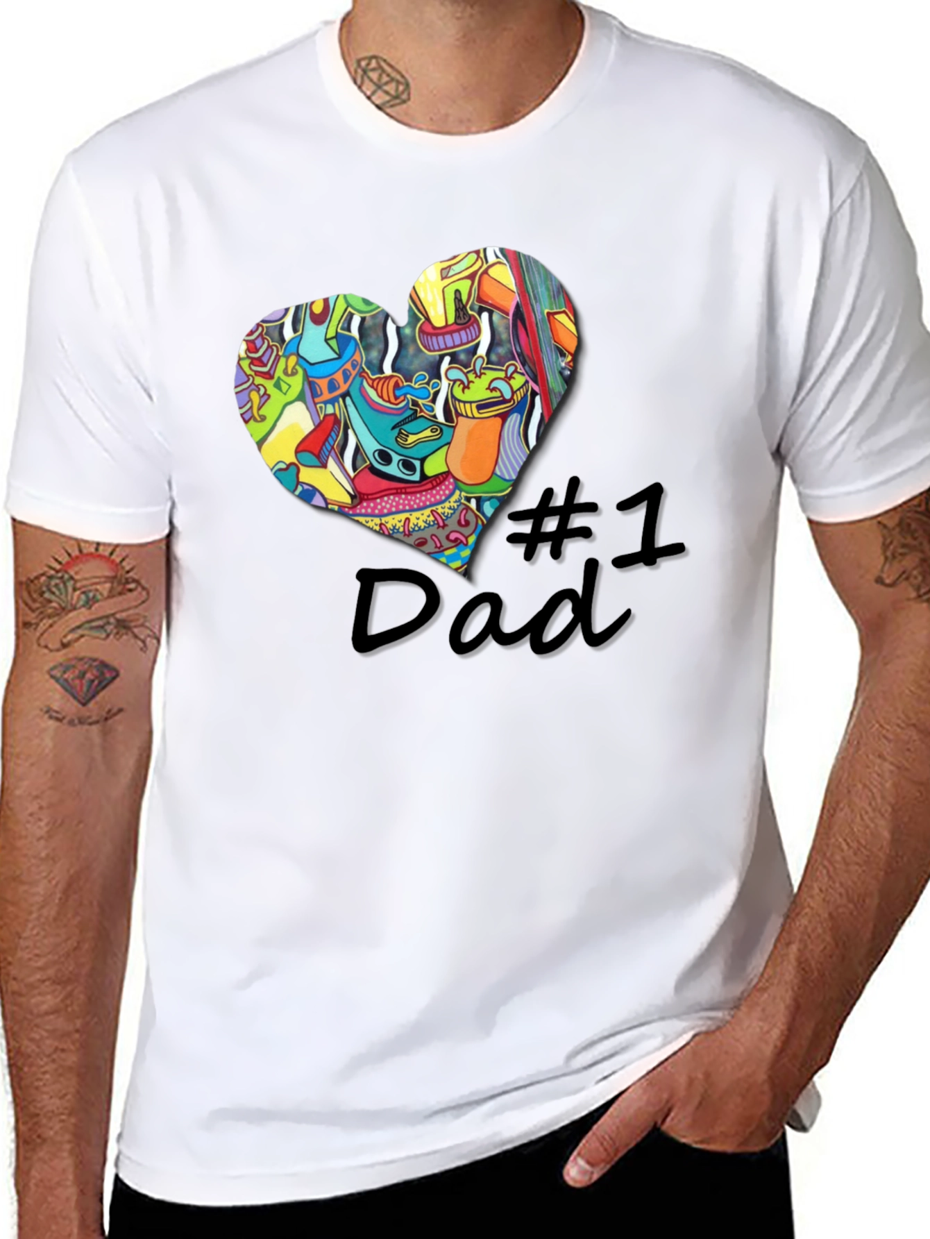 Number One Dad Graphic T-Shirt