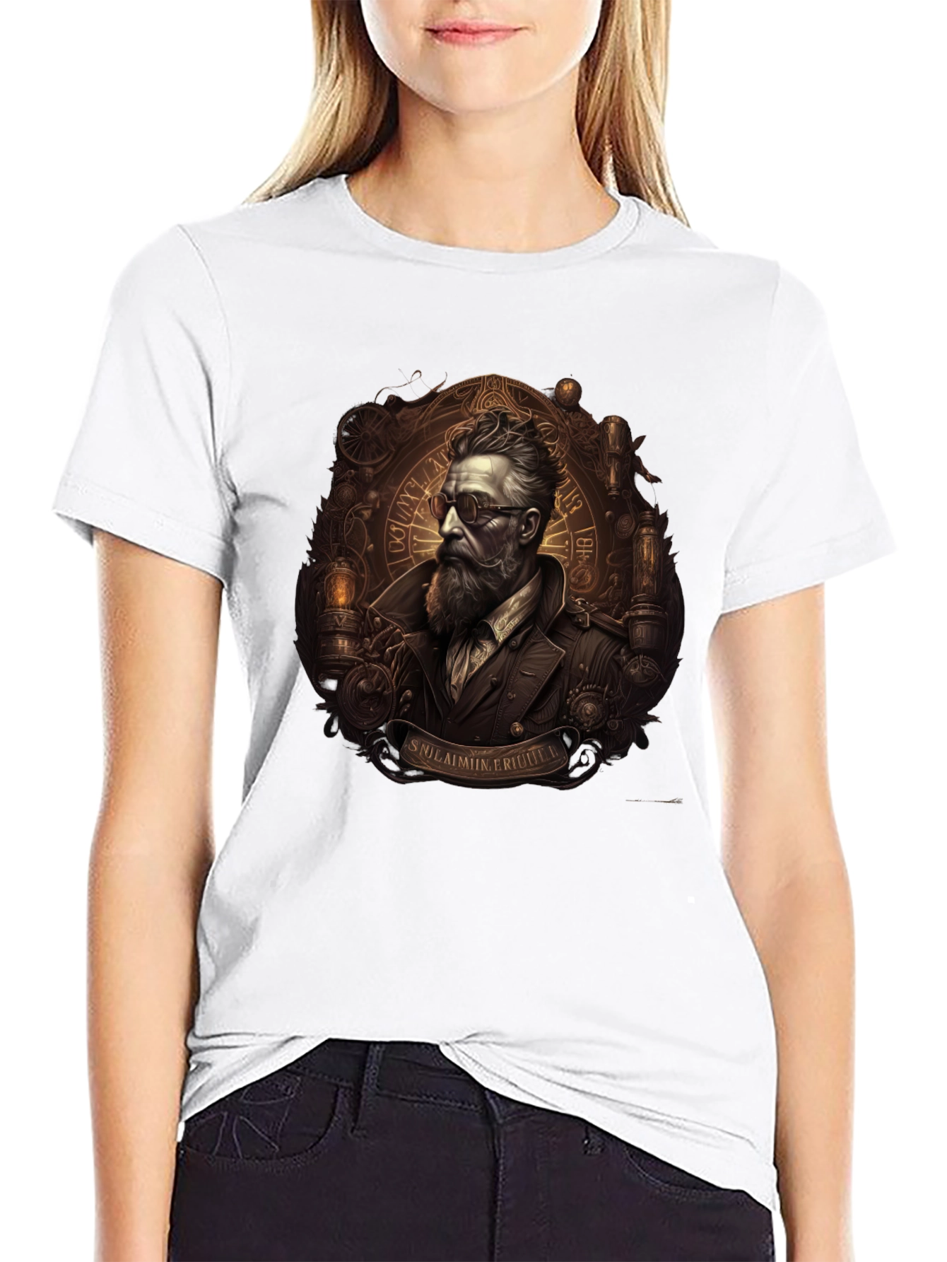 Steampunk Gentleman Graphic Tee - Unique Design