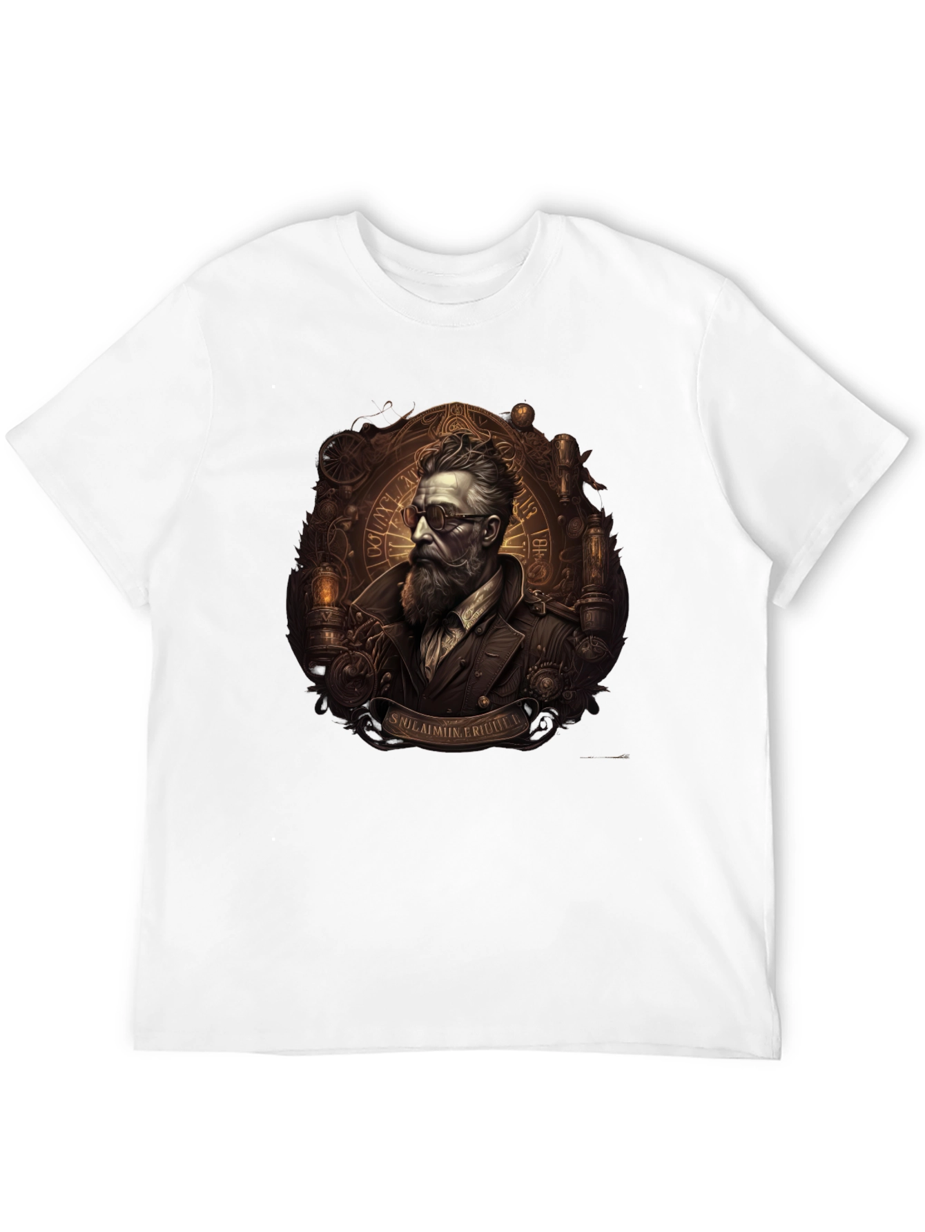 Steampunk Gentleman Graphic Tee - Unique Design