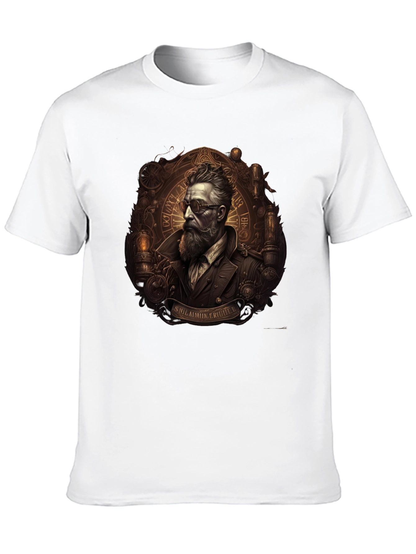 Steampunk Gentleman Graphic Tee - Unique Design