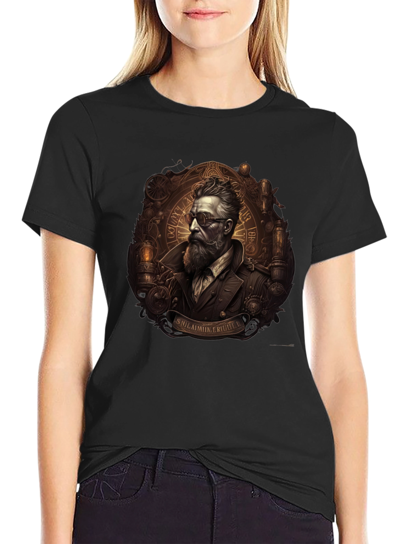 Steampunk Gentleman Graphic Tee - Unique Design