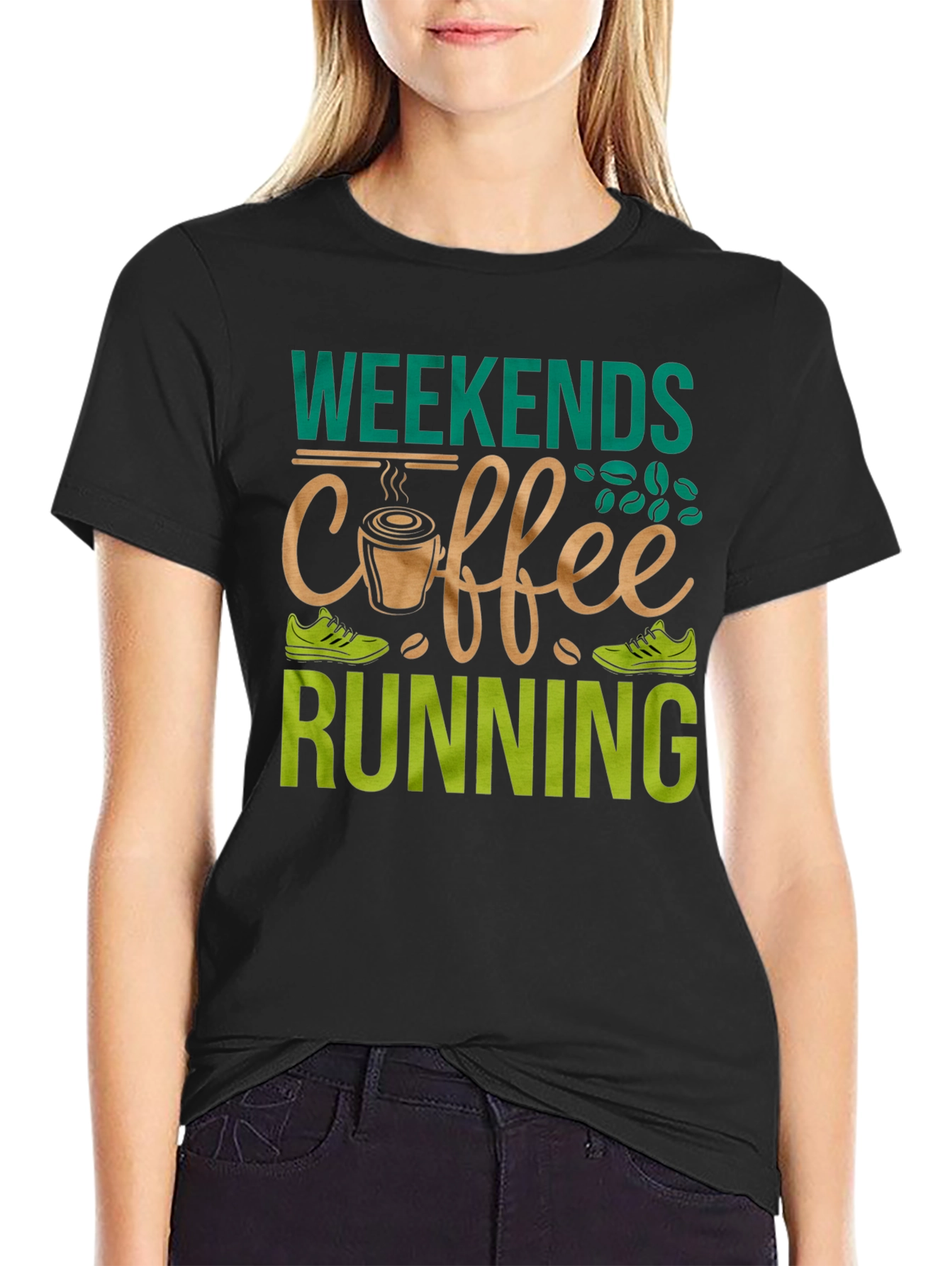 Weekends Coffee Running Graphic Tee