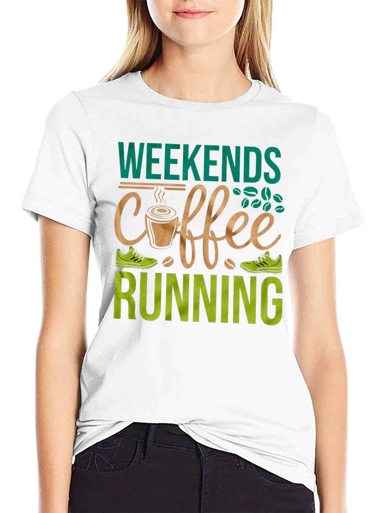 Weekends Coffee Running Graphic Tee