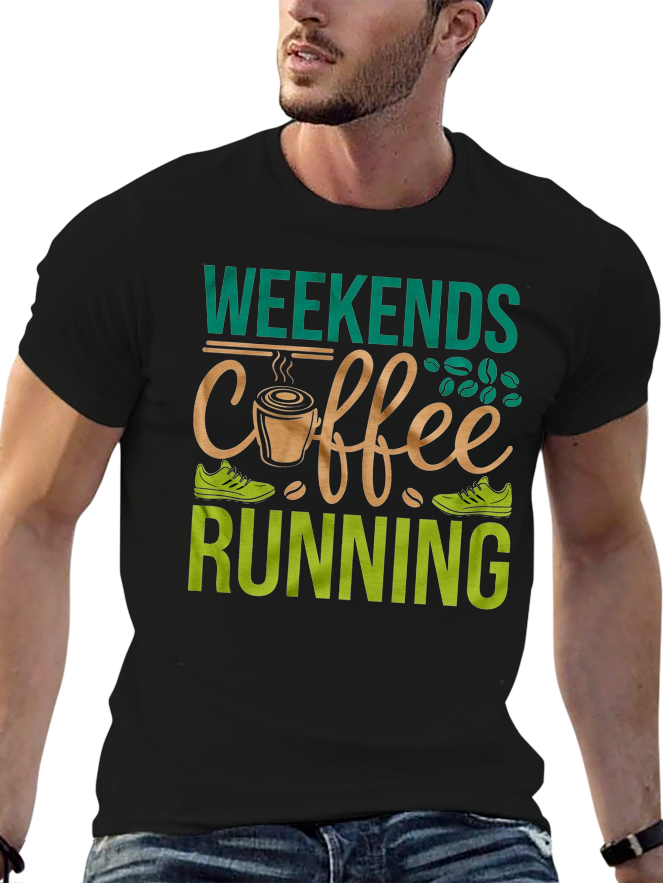 Weekends Coffee Running Graphic Tee