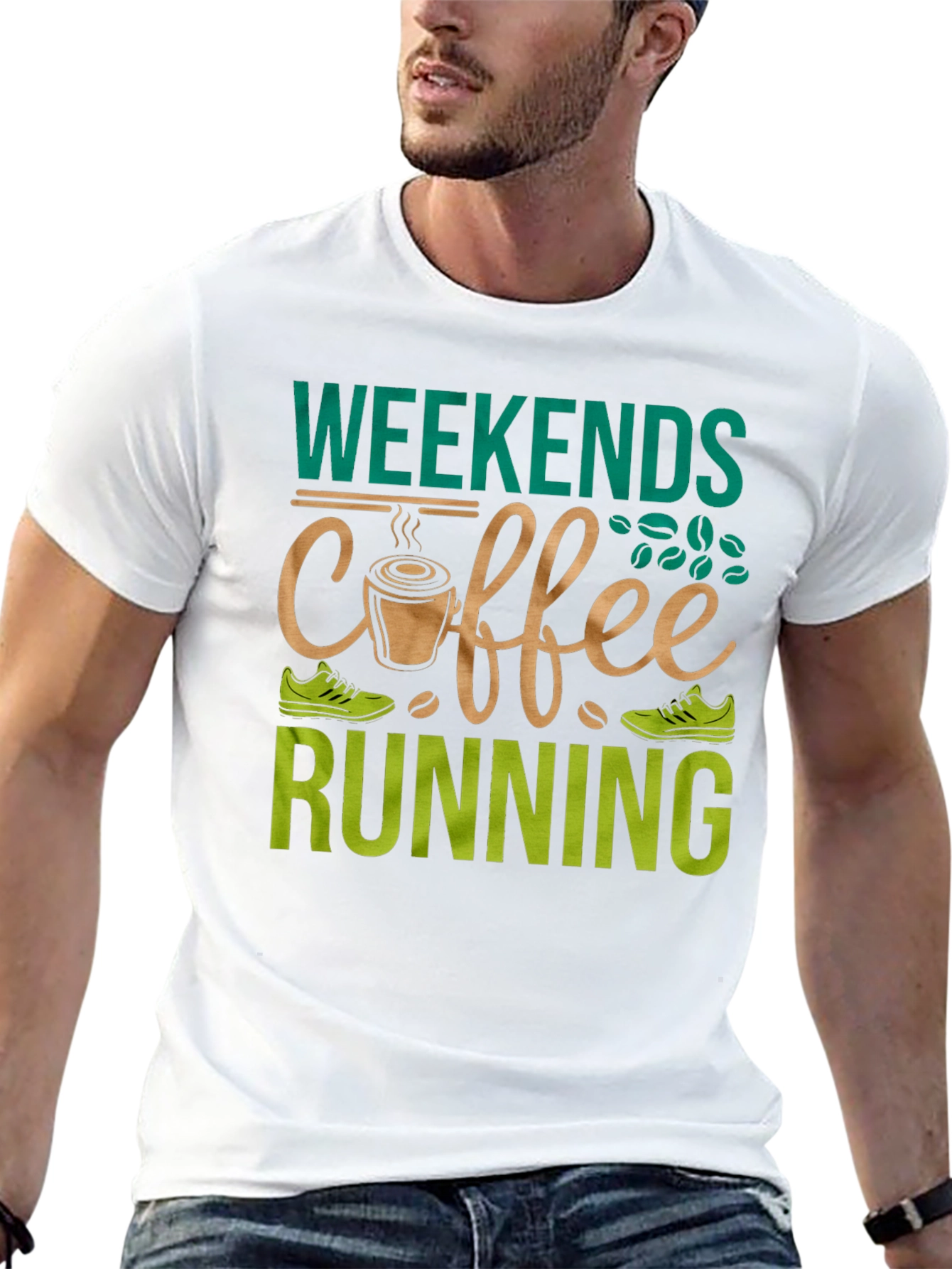 Weekends Coffee Running Graphic Tee