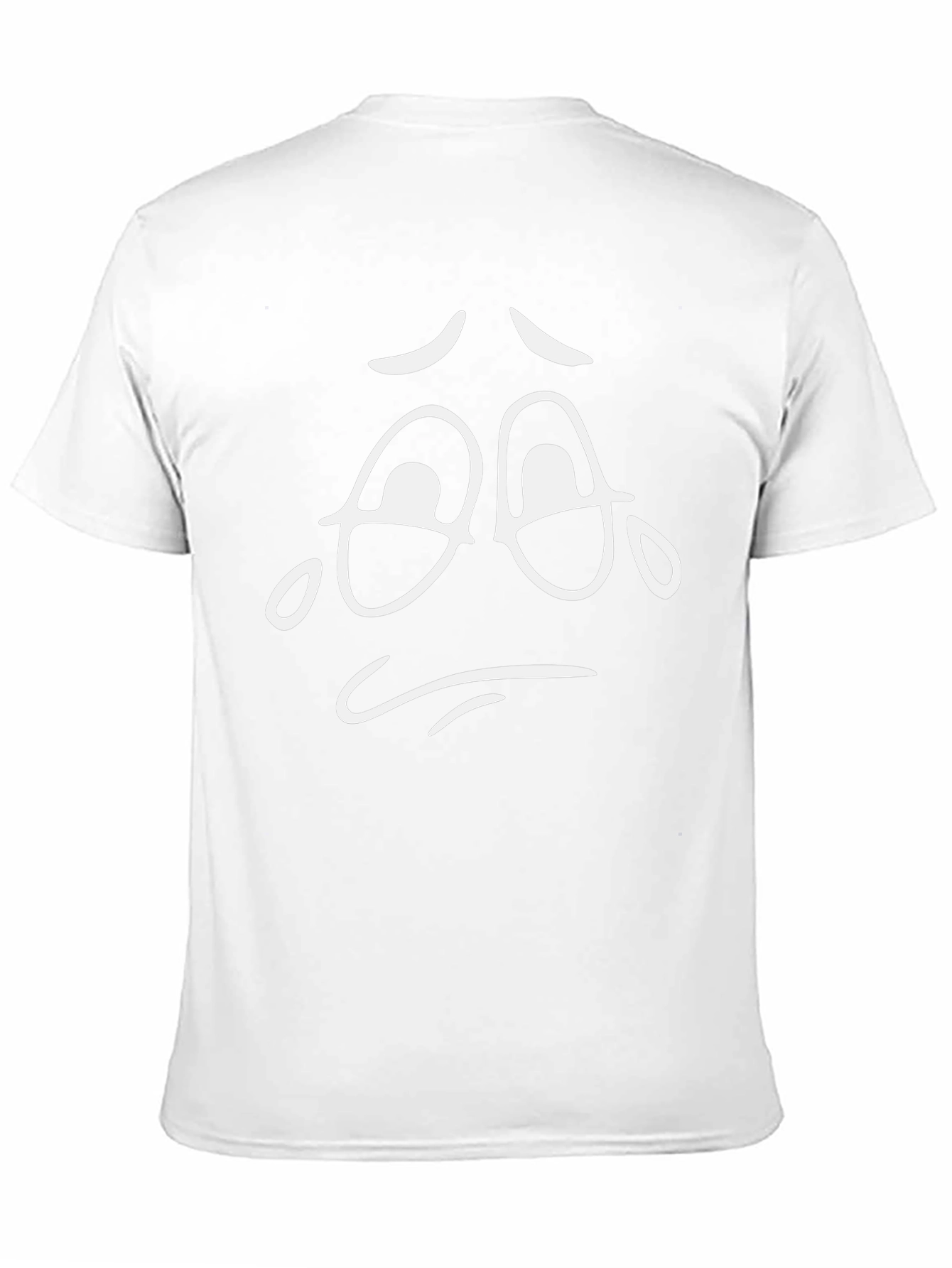 Sad Face Graphic Tee - Unisex Black Cotton T-Shirt
