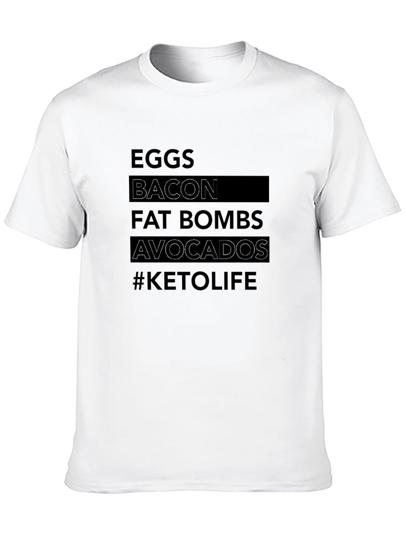 Keto Life T-Shirt - Eggs Bacon Avocados
