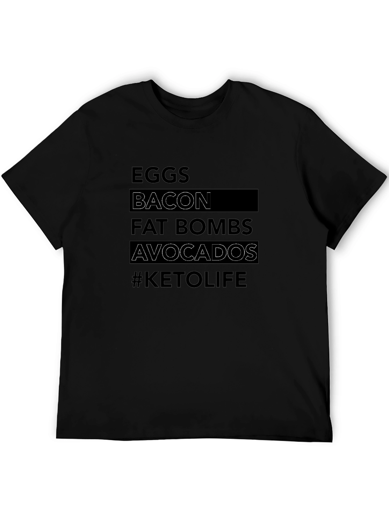 Keto Life T-Shirt - Eggs Bacon Avocados