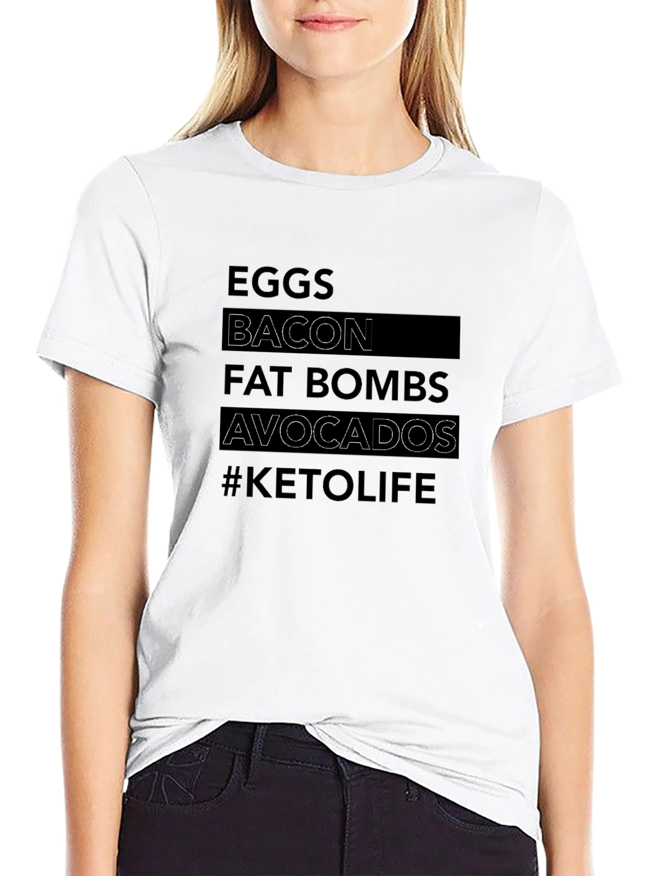 Keto Life T-Shirt - Eggs Bacon Avocados