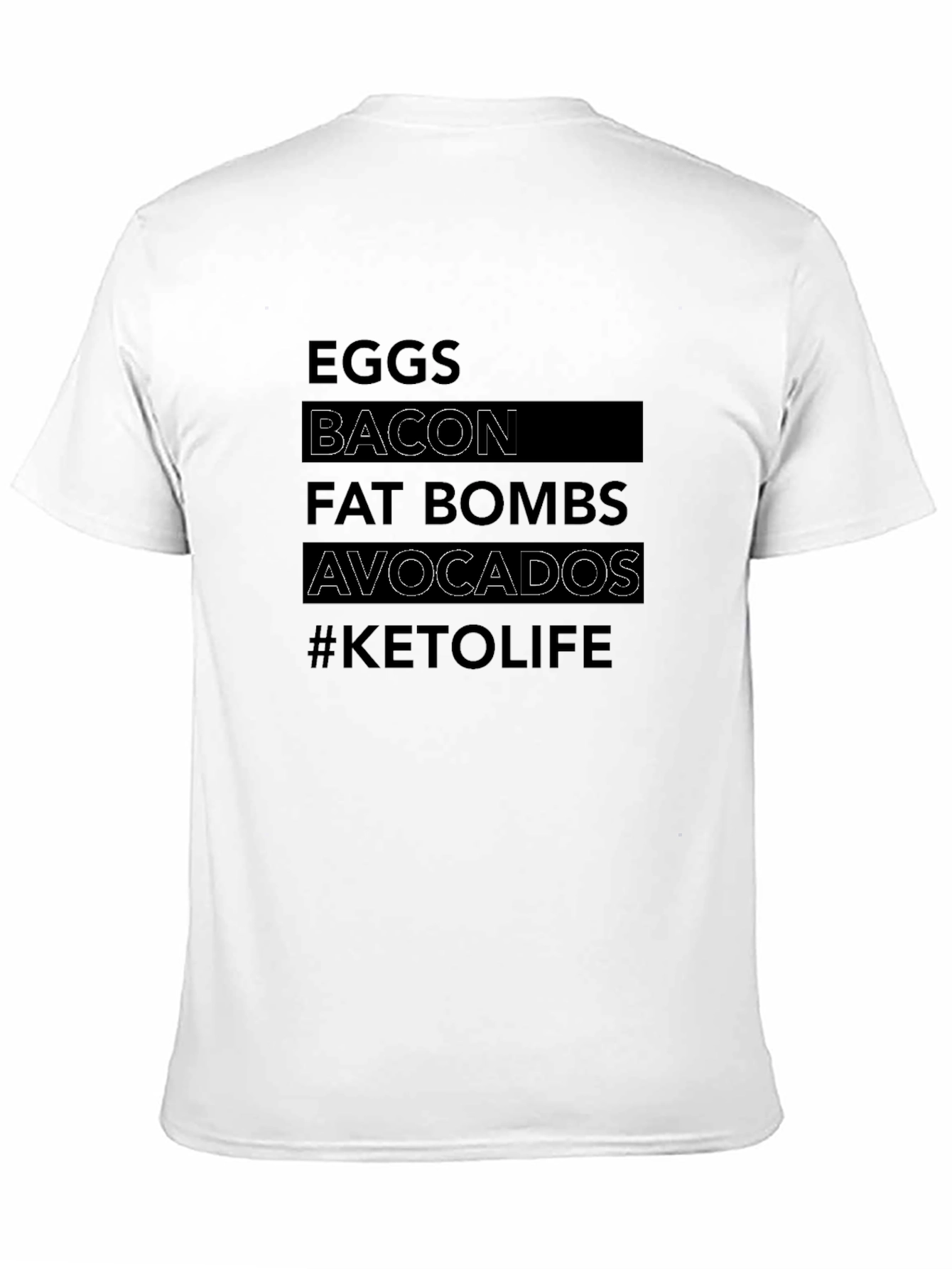 Keto Life T-Shirt - Eggs Bacon Avocados