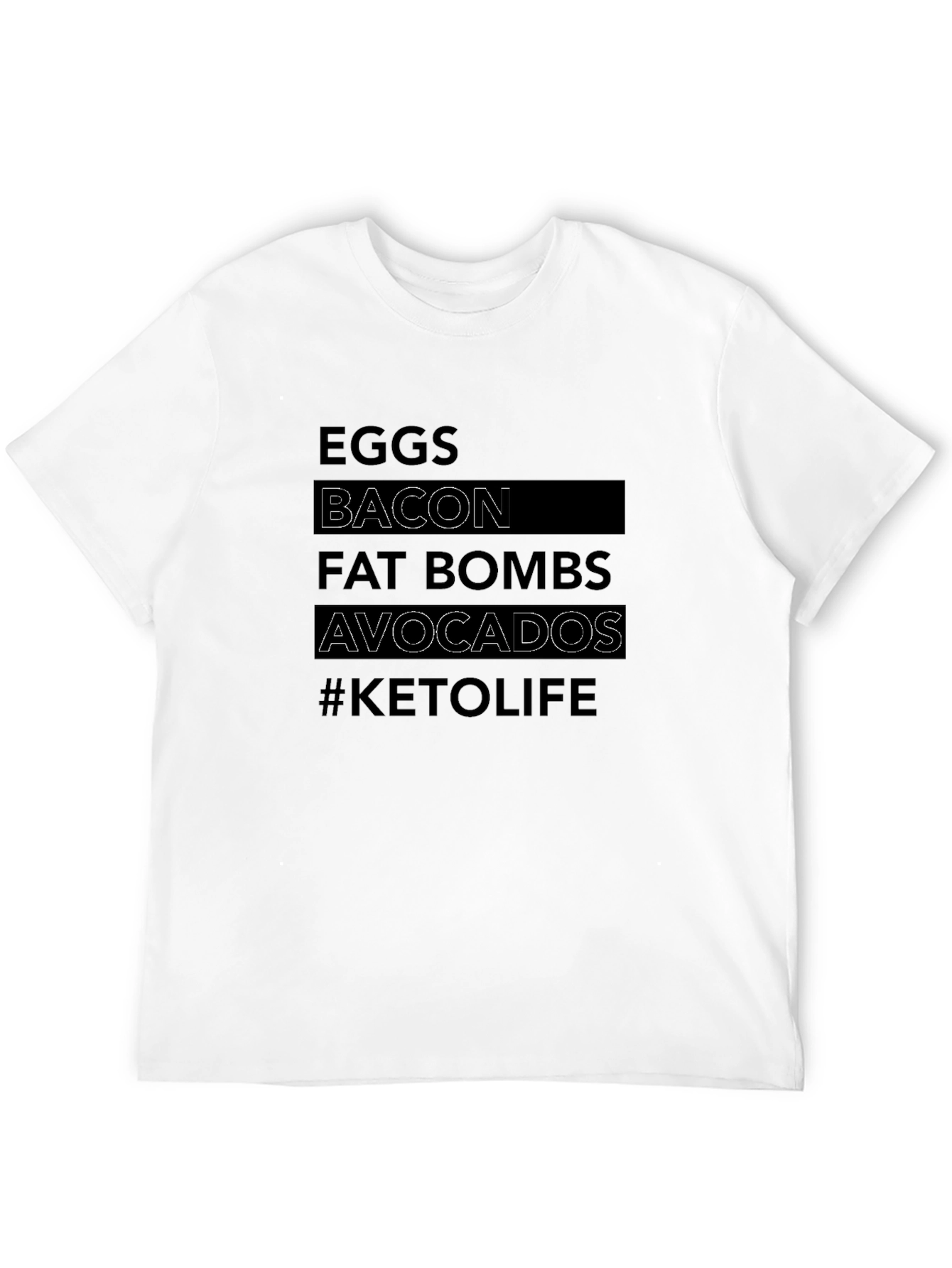Keto Life T-Shirt - Eggs Bacon Avocados