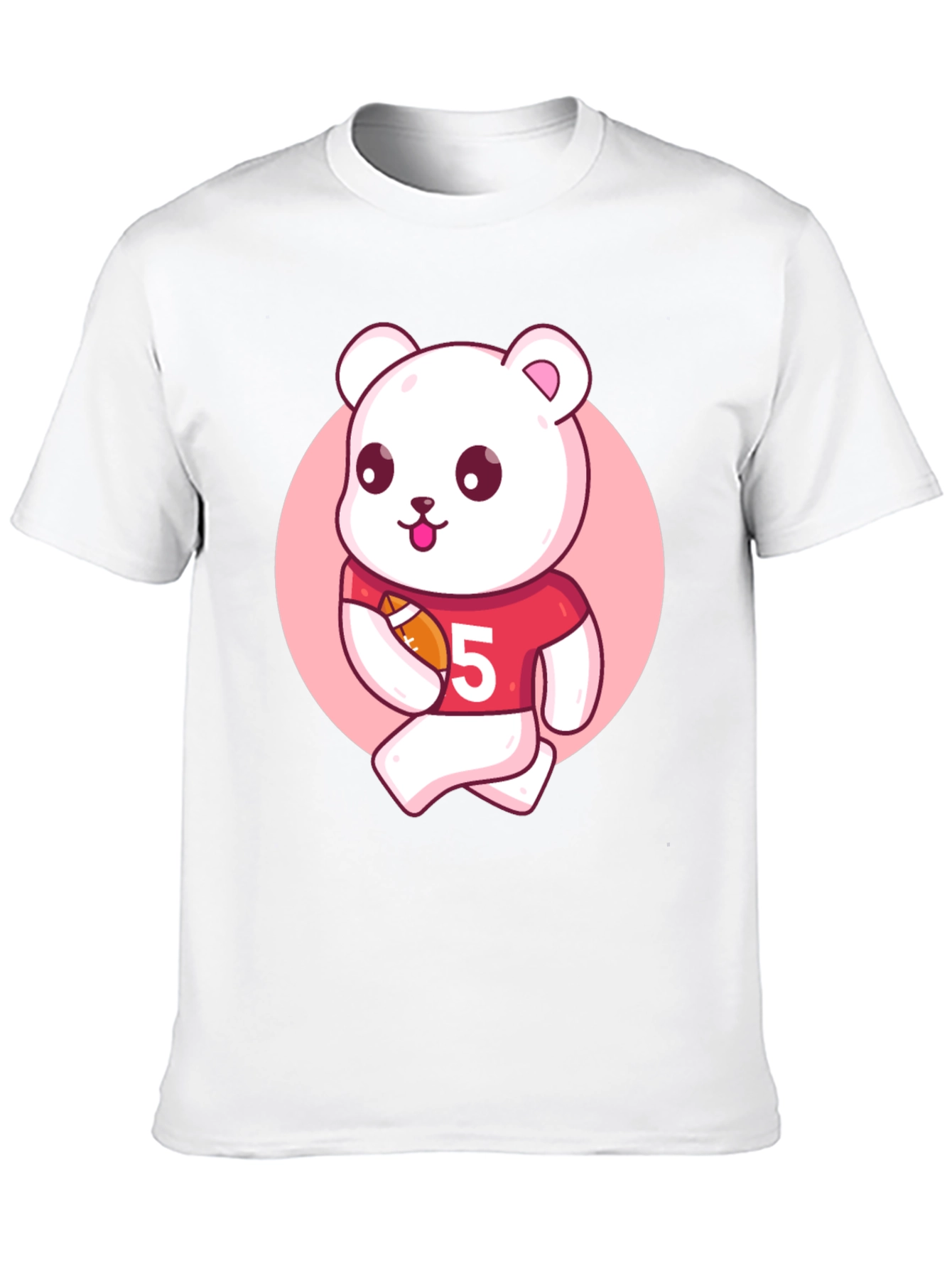 Cartoon Bear Football T-Shirt