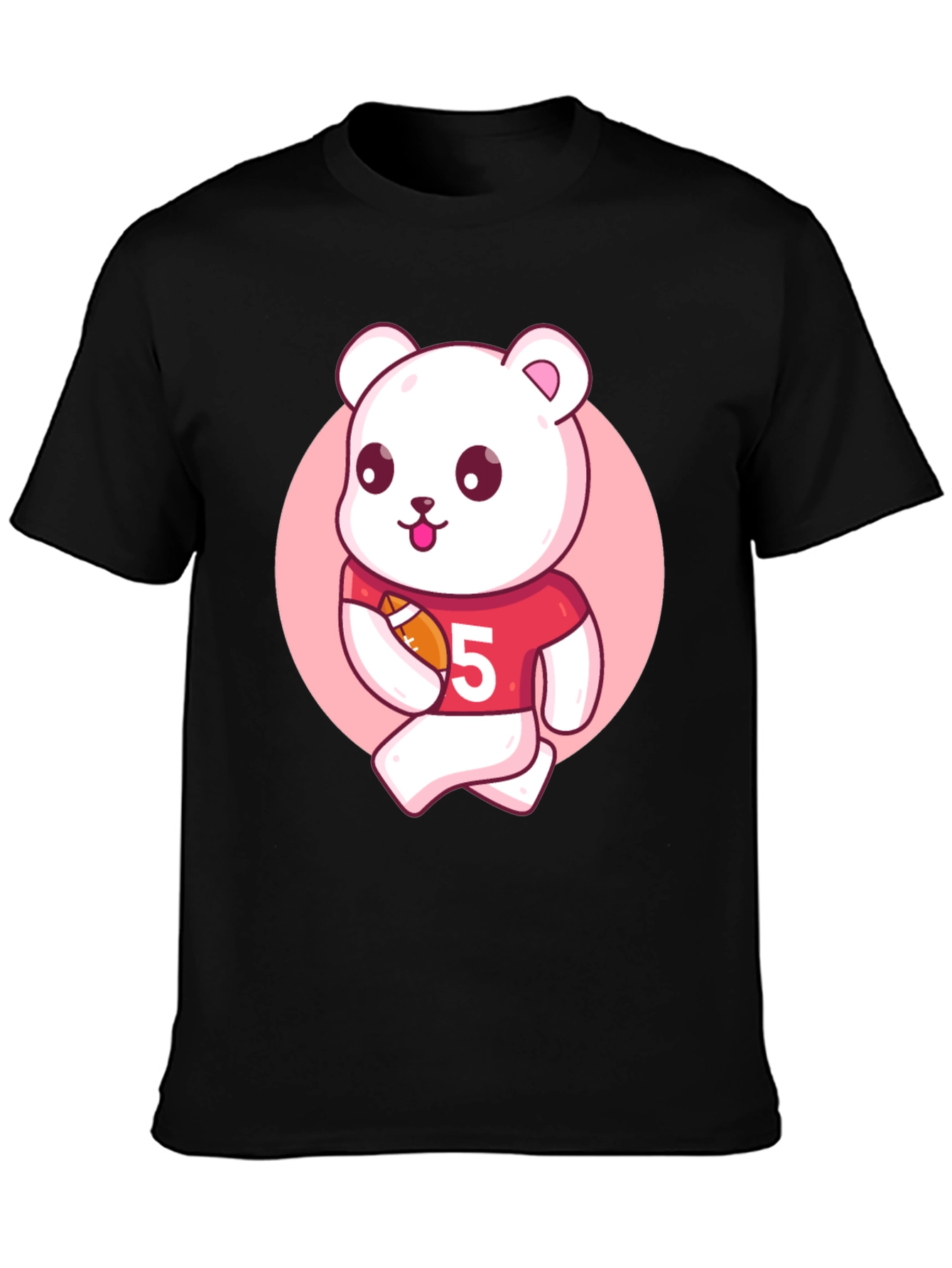 Cartoon Bear Football T-Shirt