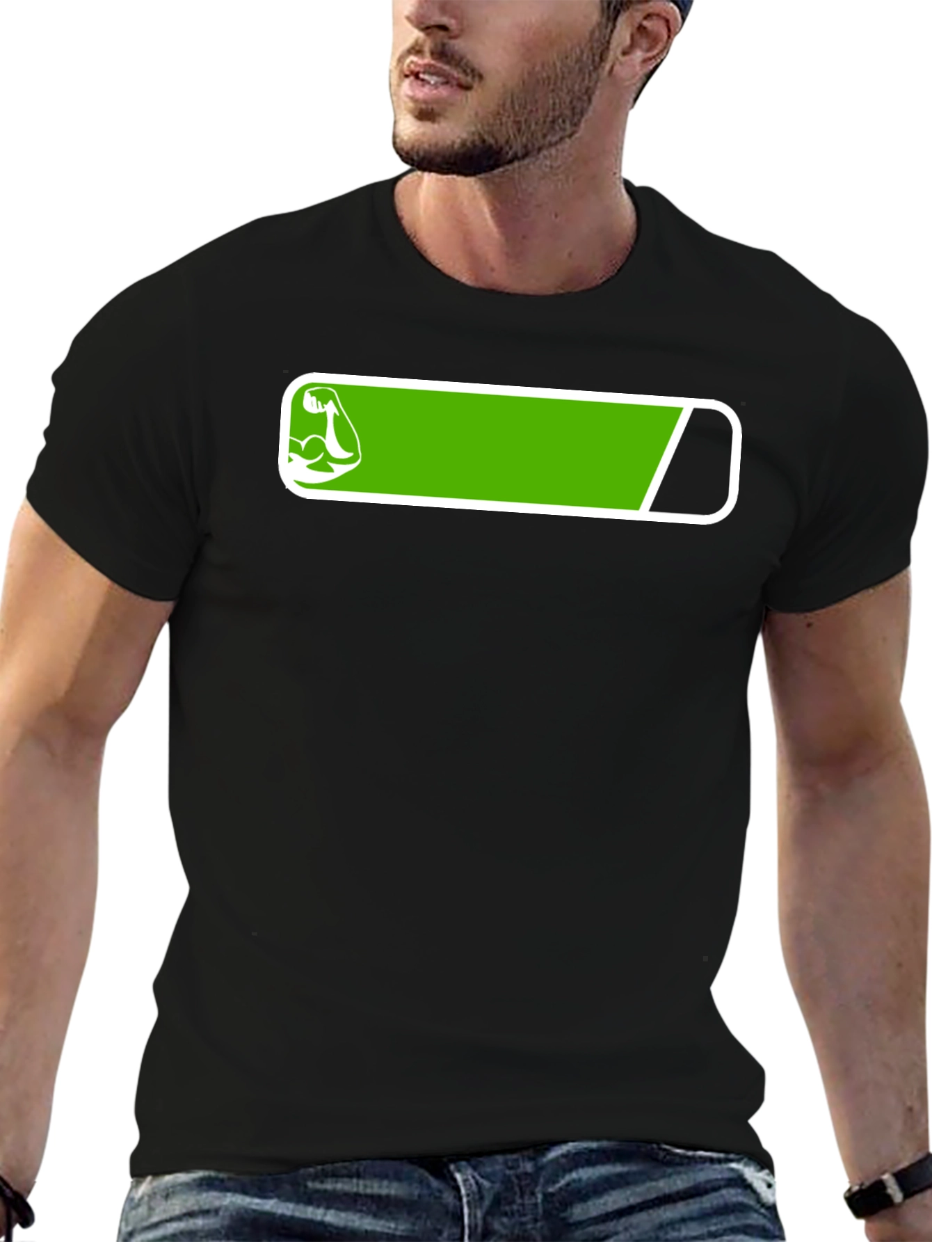 Fitness Power Bar Black T-Shirt