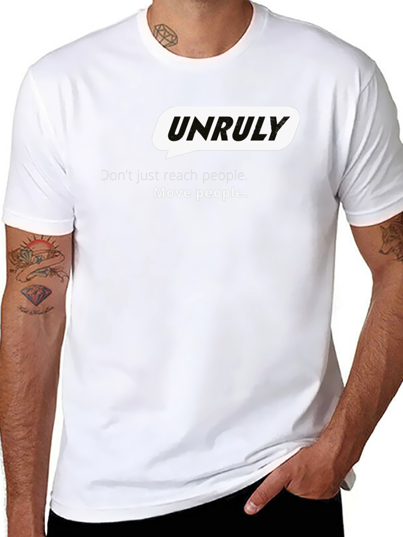 Unruly Graphic Black Tee - Move People