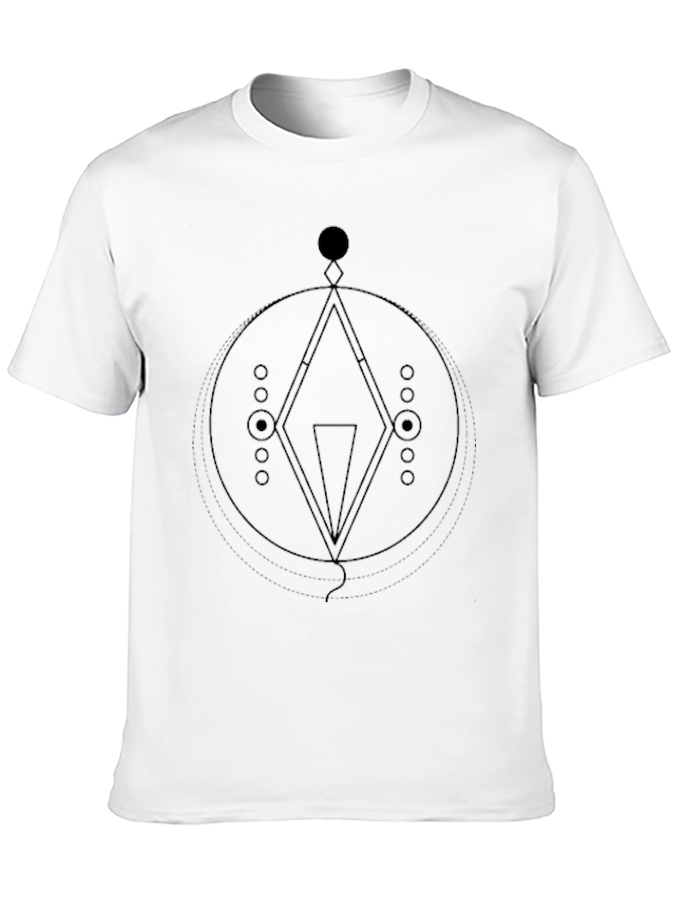 Geometric Graphic Black T-Shirt