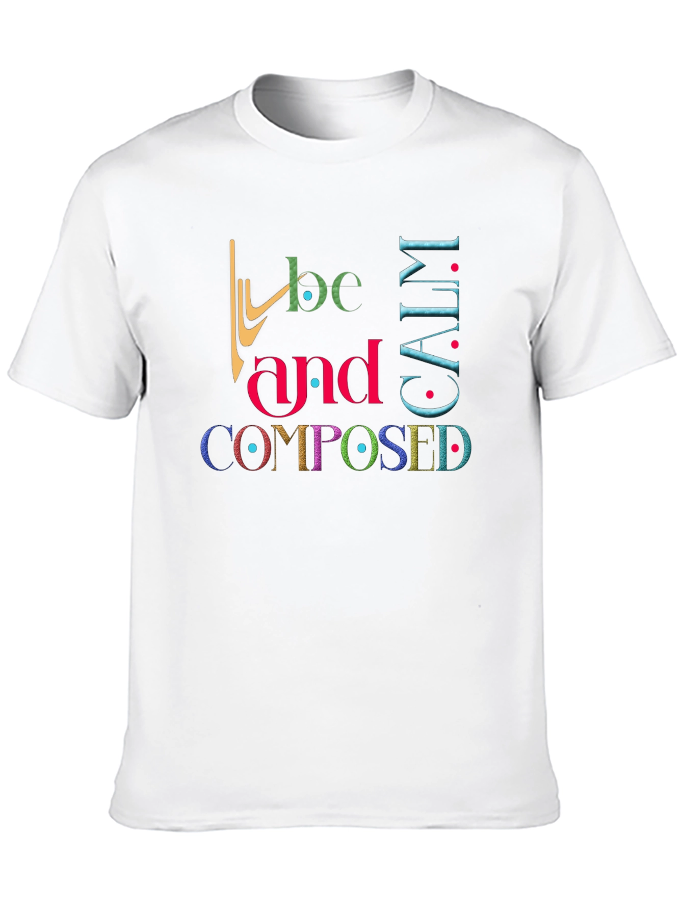 Be Calm and Composed Graphic Tee - Black
