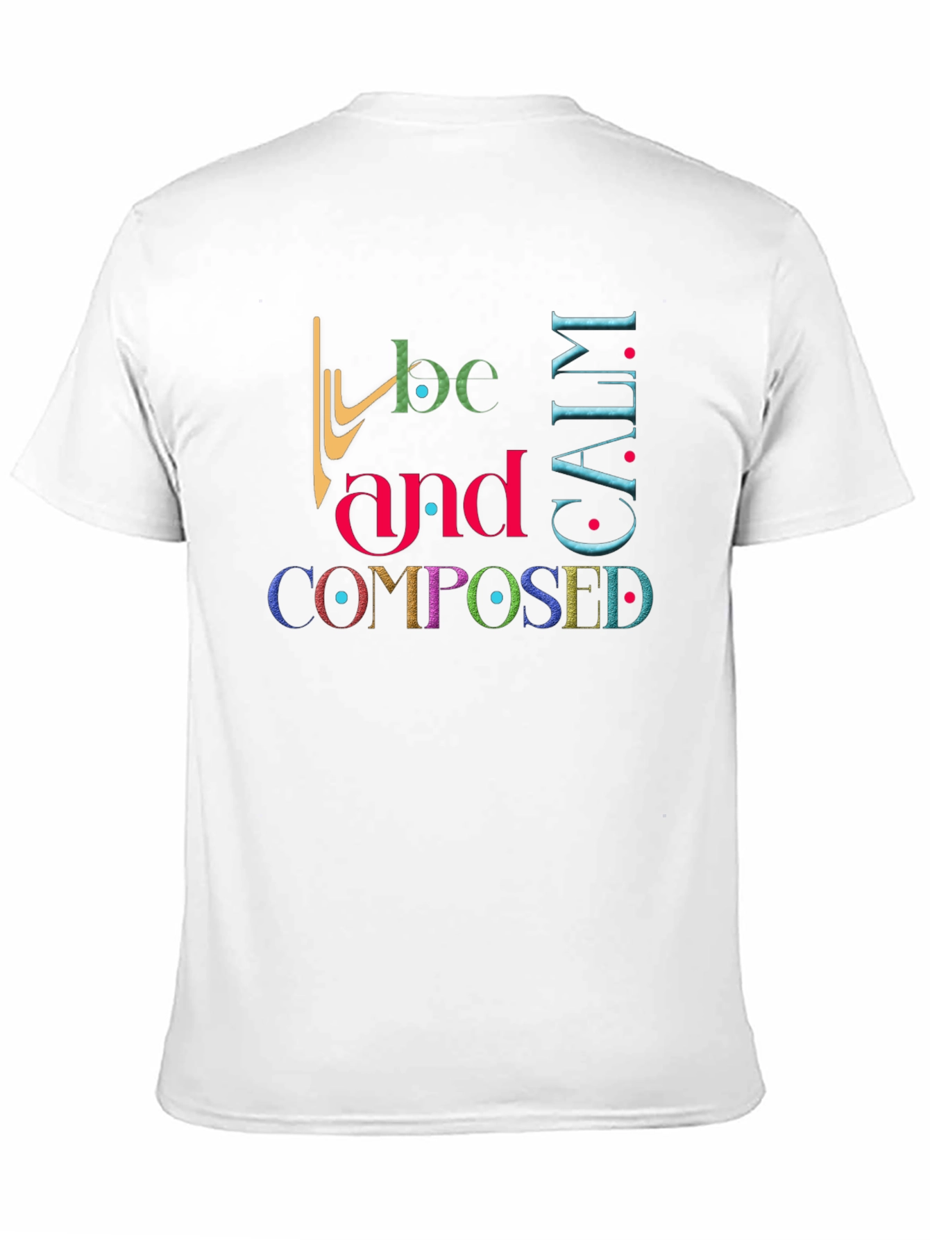 Be Calm and Composed Graphic Tee - Black