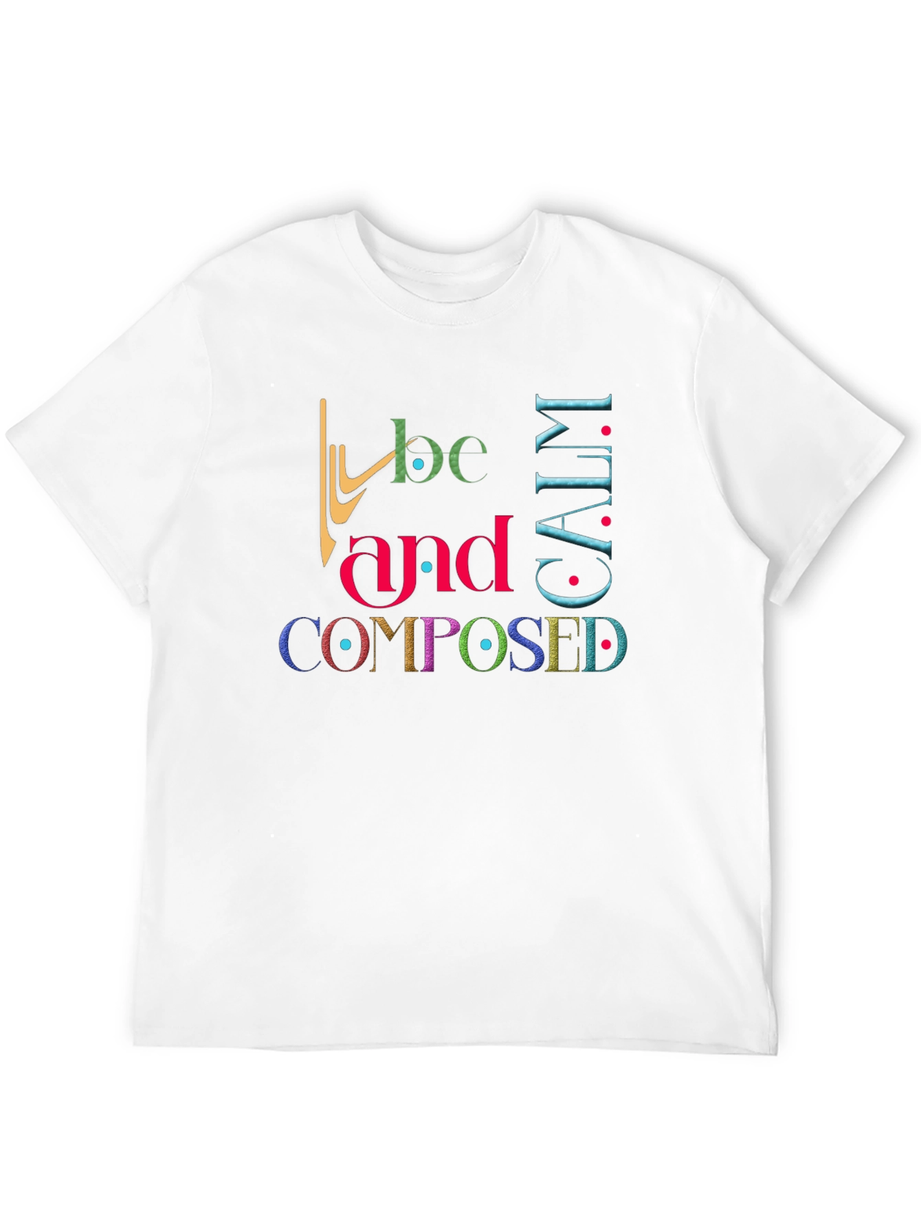 Be Calm and Composed Graphic Tee - Black
