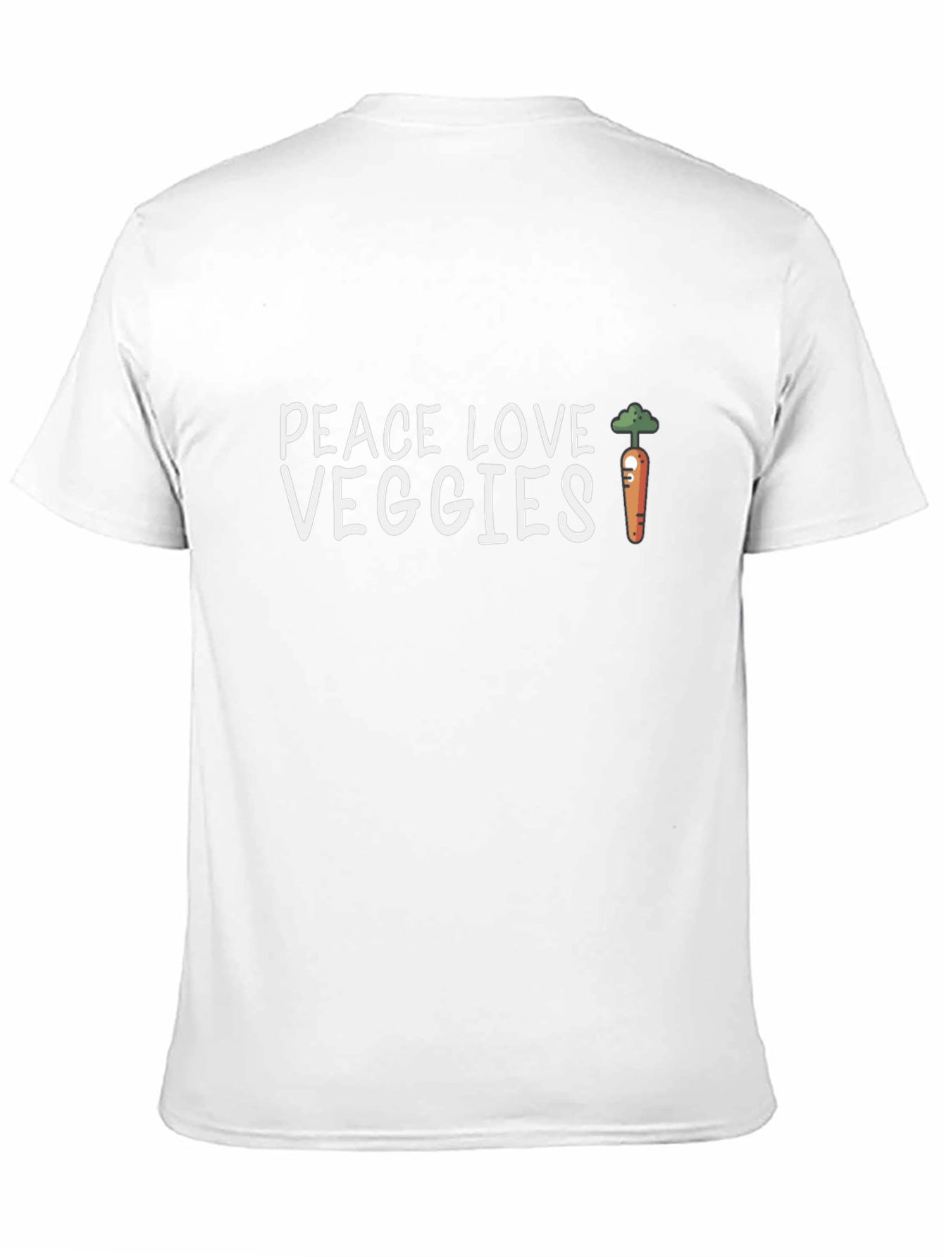 Peace Love Veggies Graphic Tee - Black