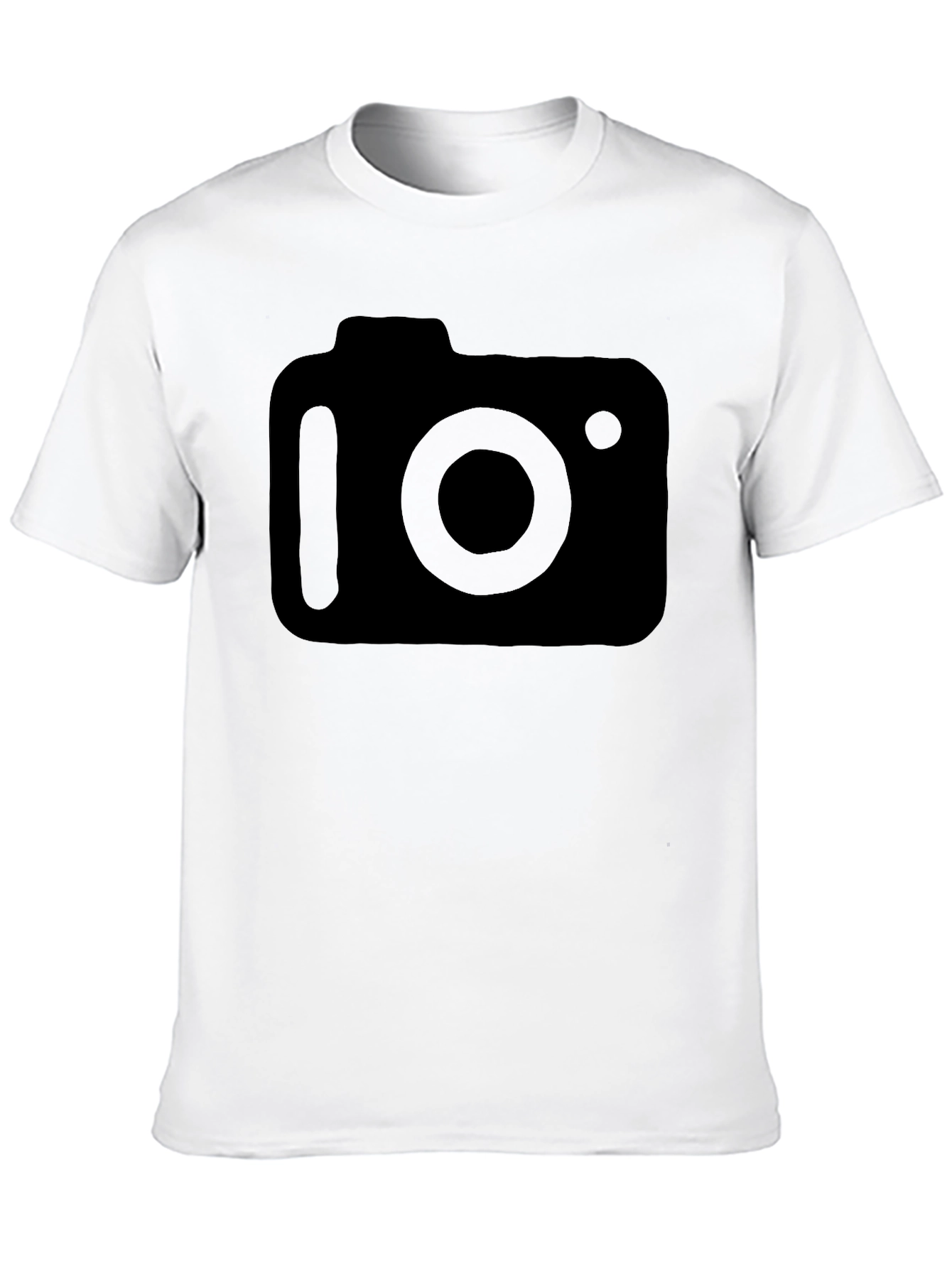 Camera Graphic Tee - Black Modern Style