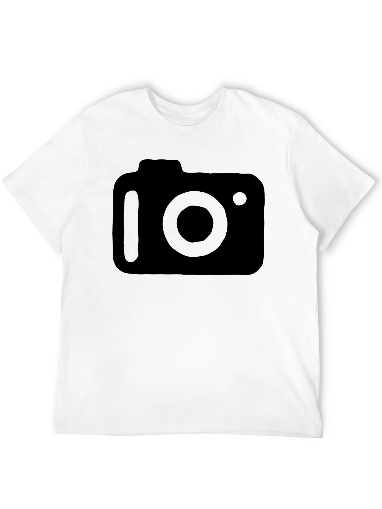 Camera Graphic Tee - Black Modern Style