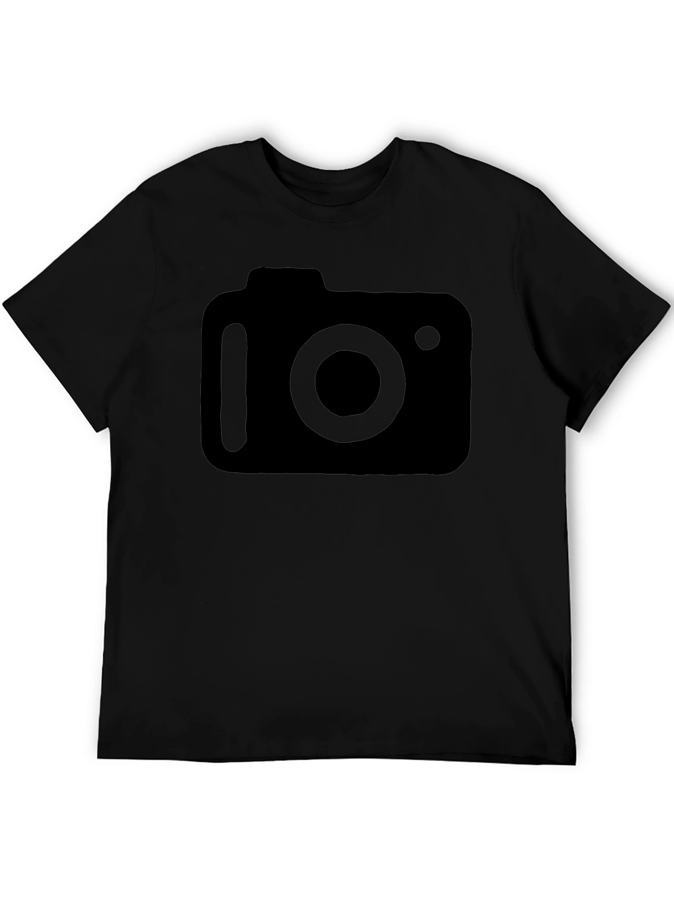 Camera Graphic Tee - Black Modern Style