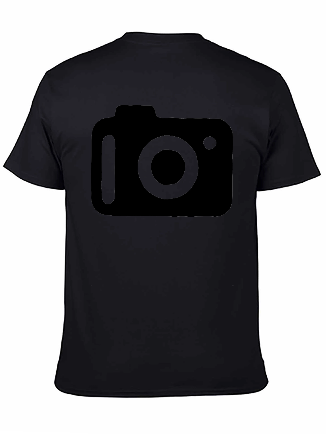 Camera Graphic Tee - Black Modern Style