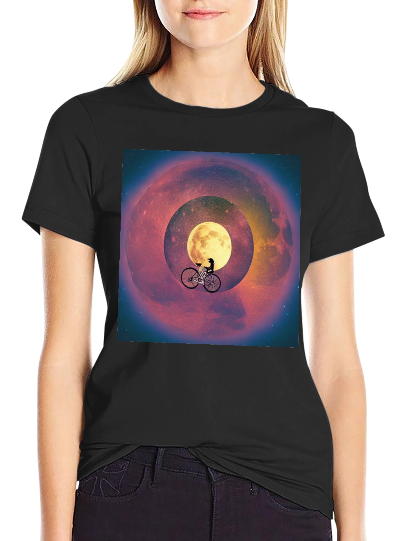 Moon Rider Graphic Tee - Black