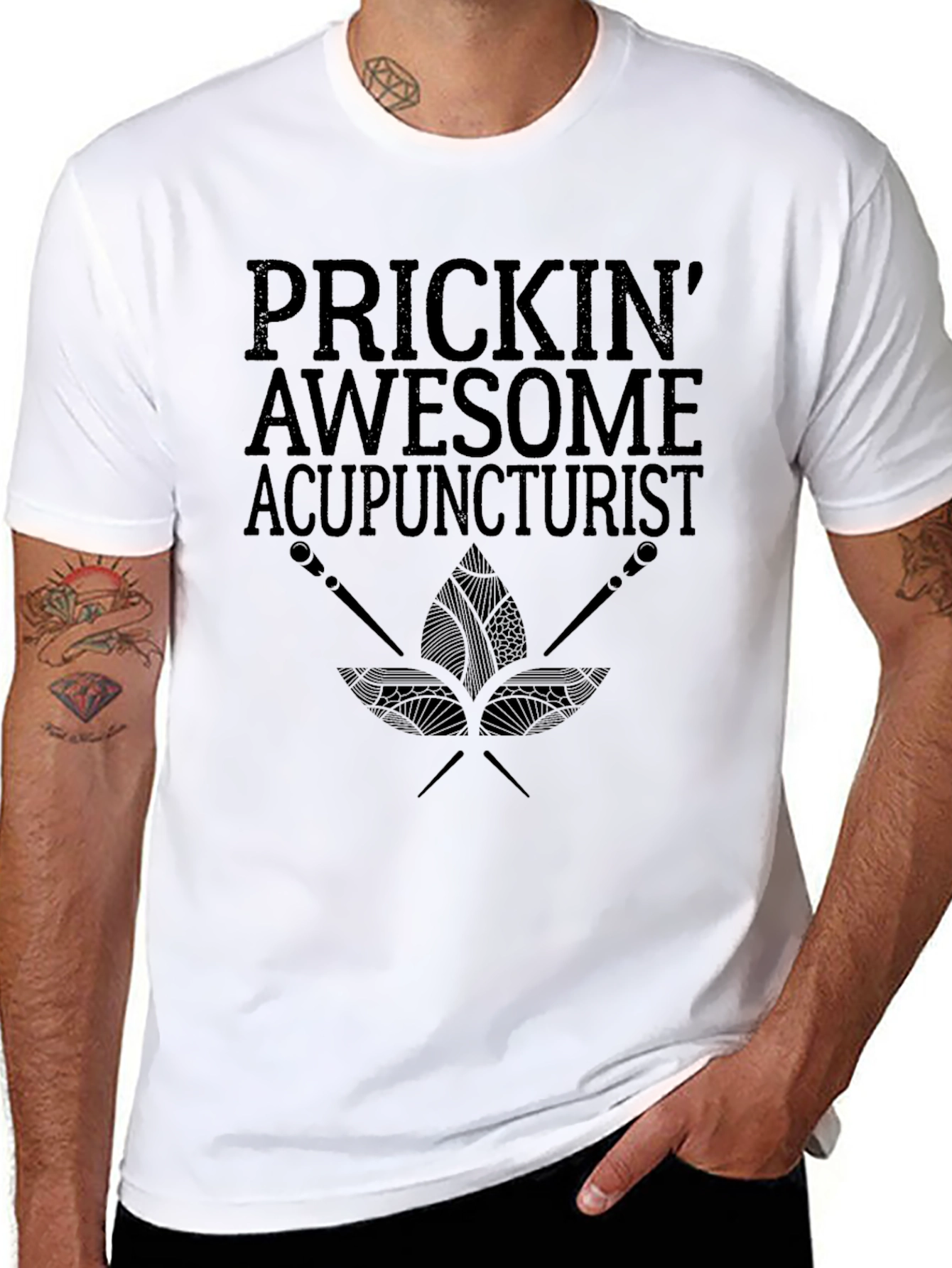 Prickin Awesome Acupuncturist Graphic T-Shirt