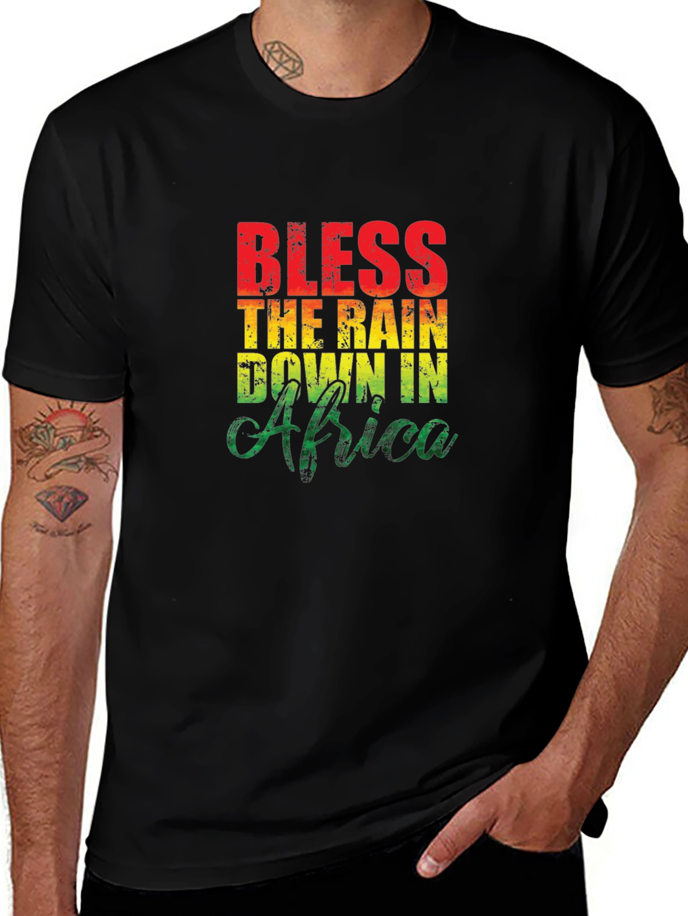 Bless The Rain In Africa T-Shirt Black