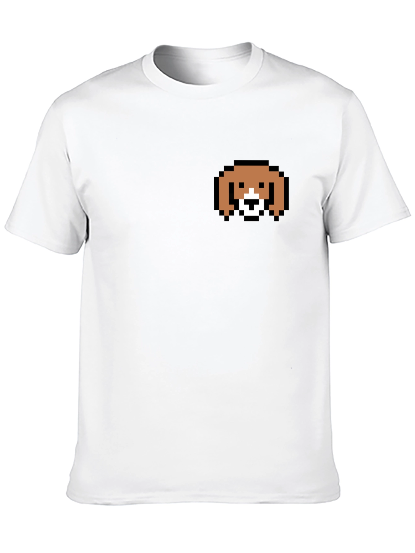 Pixel Dog Tee - Classic Black Cotton Blend Shirt