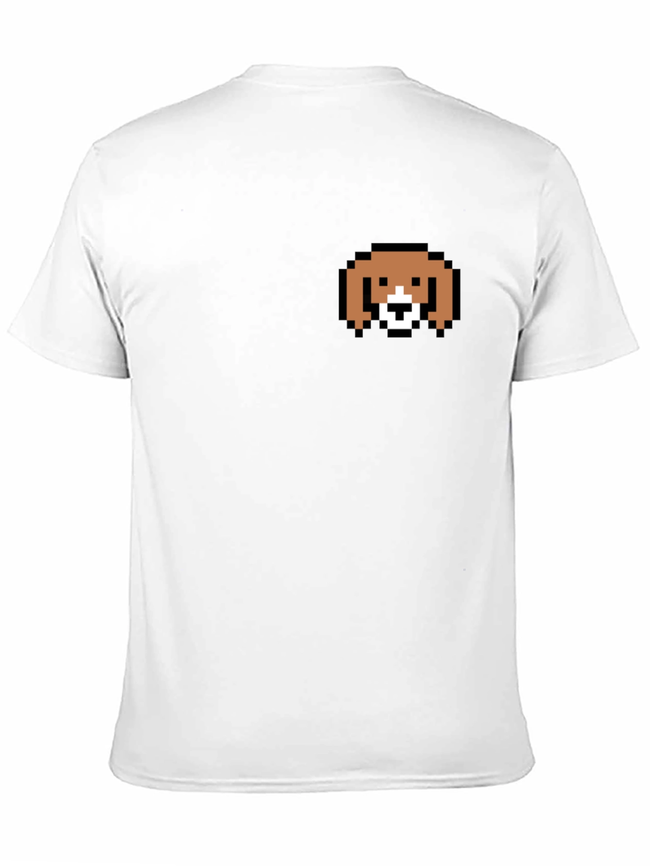 Pixel Dog Tee - Classic Black Cotton Blend Shirt
