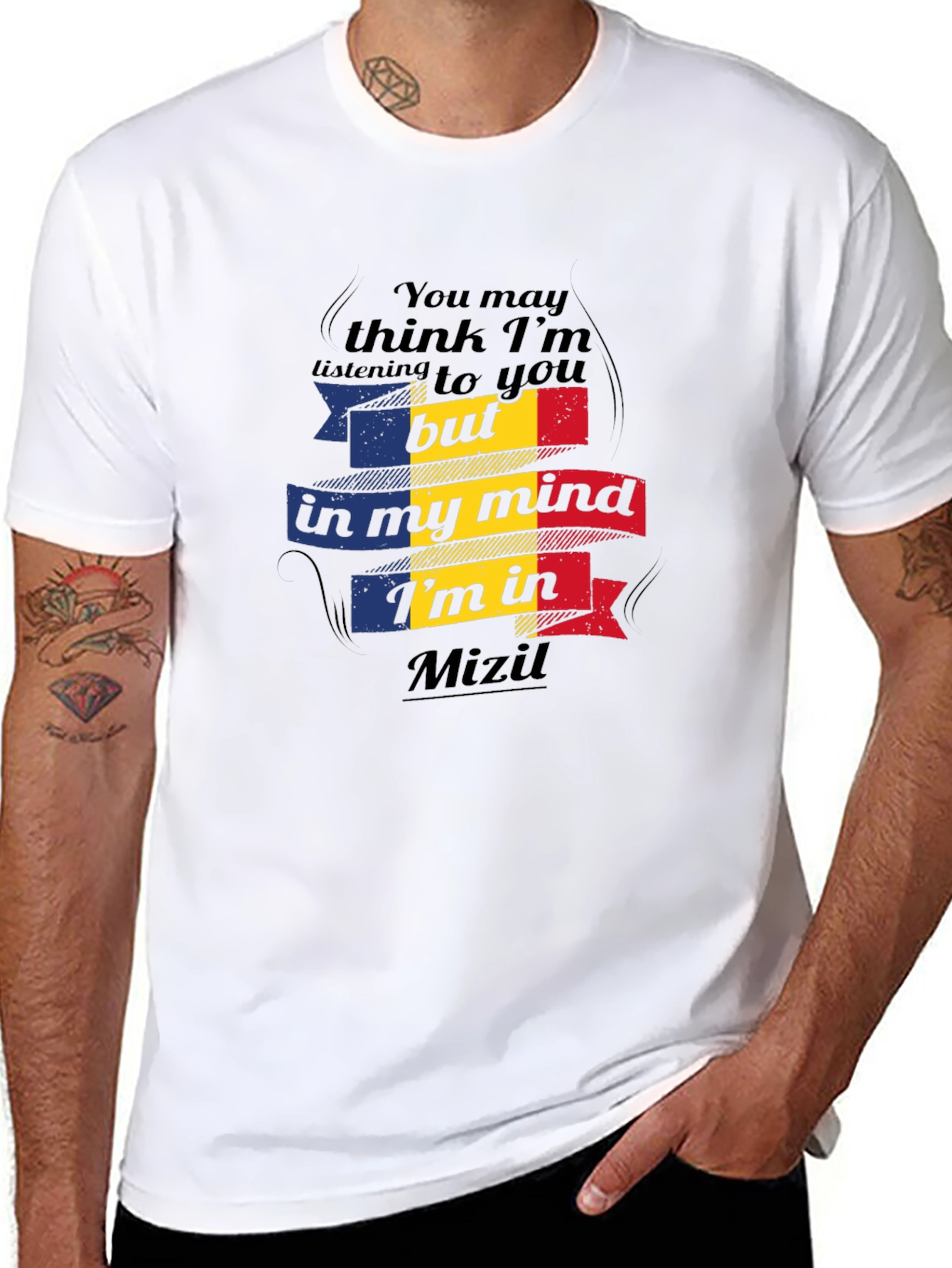 Mizil Mind T-Shirt - Romania Flag Graphic Tee