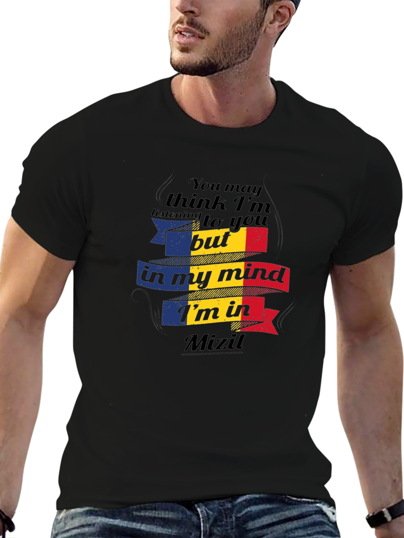 Mizil Mind T-Shirt - Romania Flag Graphic Tee
