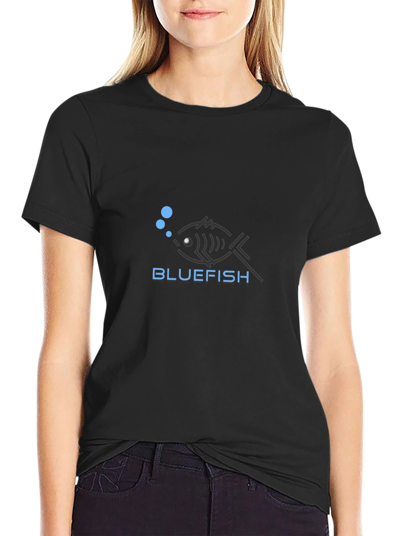 Bluefish Graphic Tee - Black Cotton