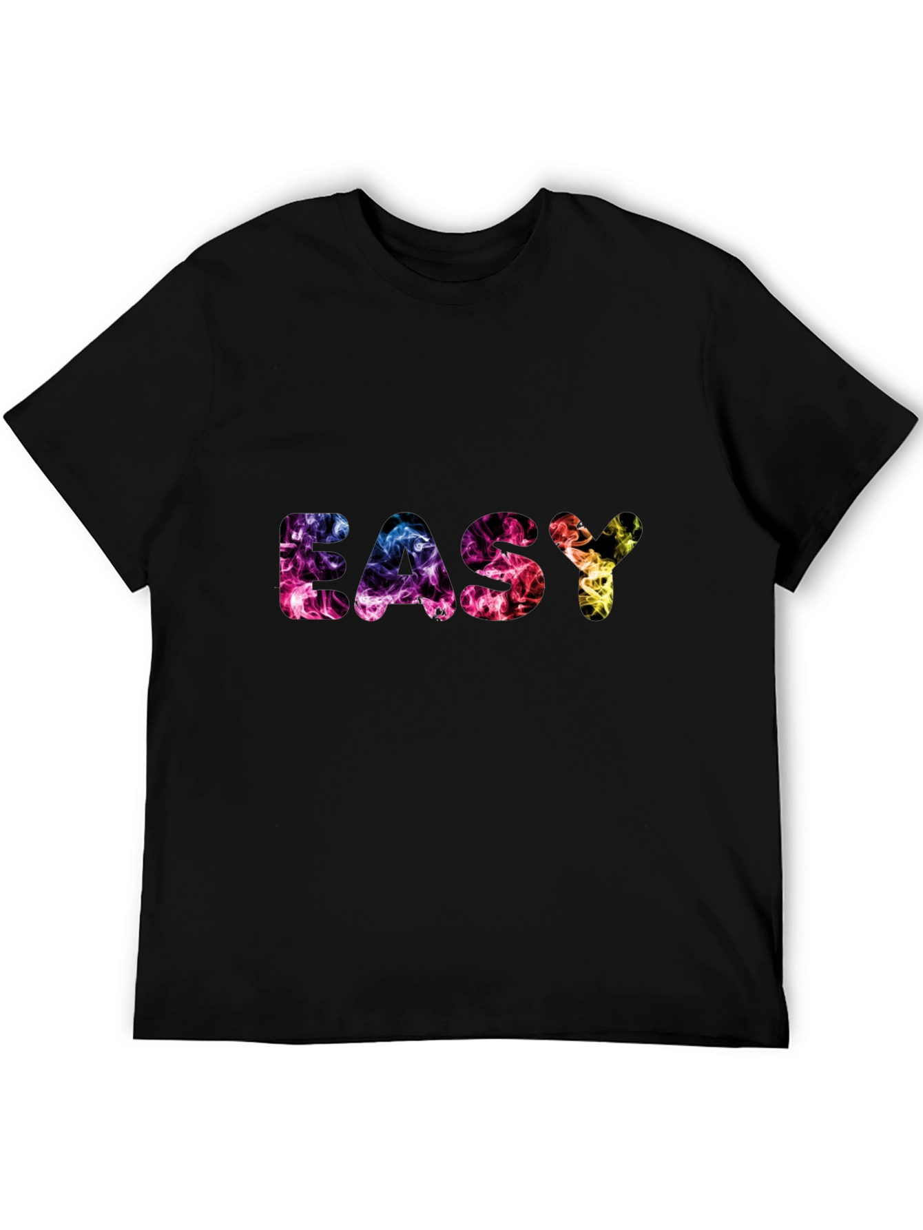 Easy Smoke Print Black T-Shirt