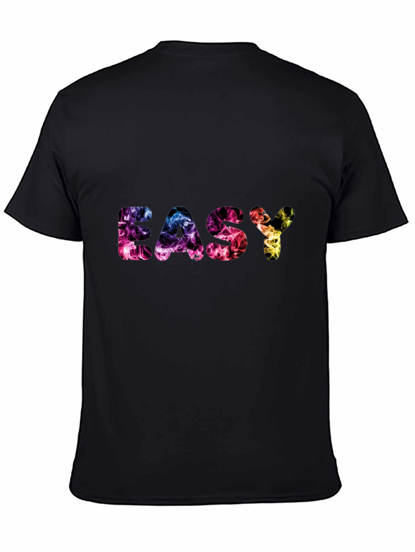 Easy Smoke Print Black T-Shirt