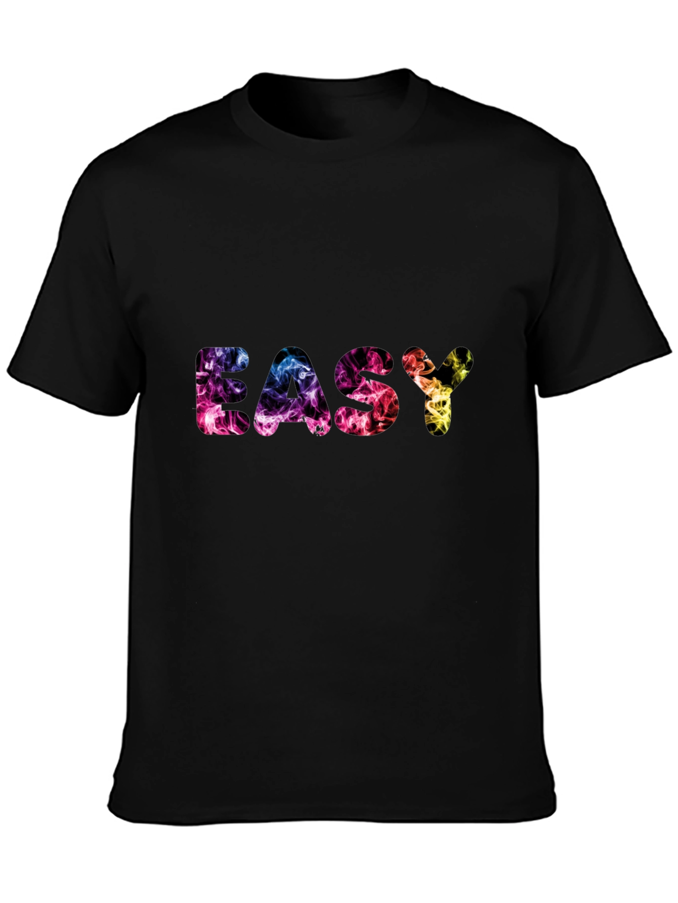 Easy Smoke Print Black T-Shirt