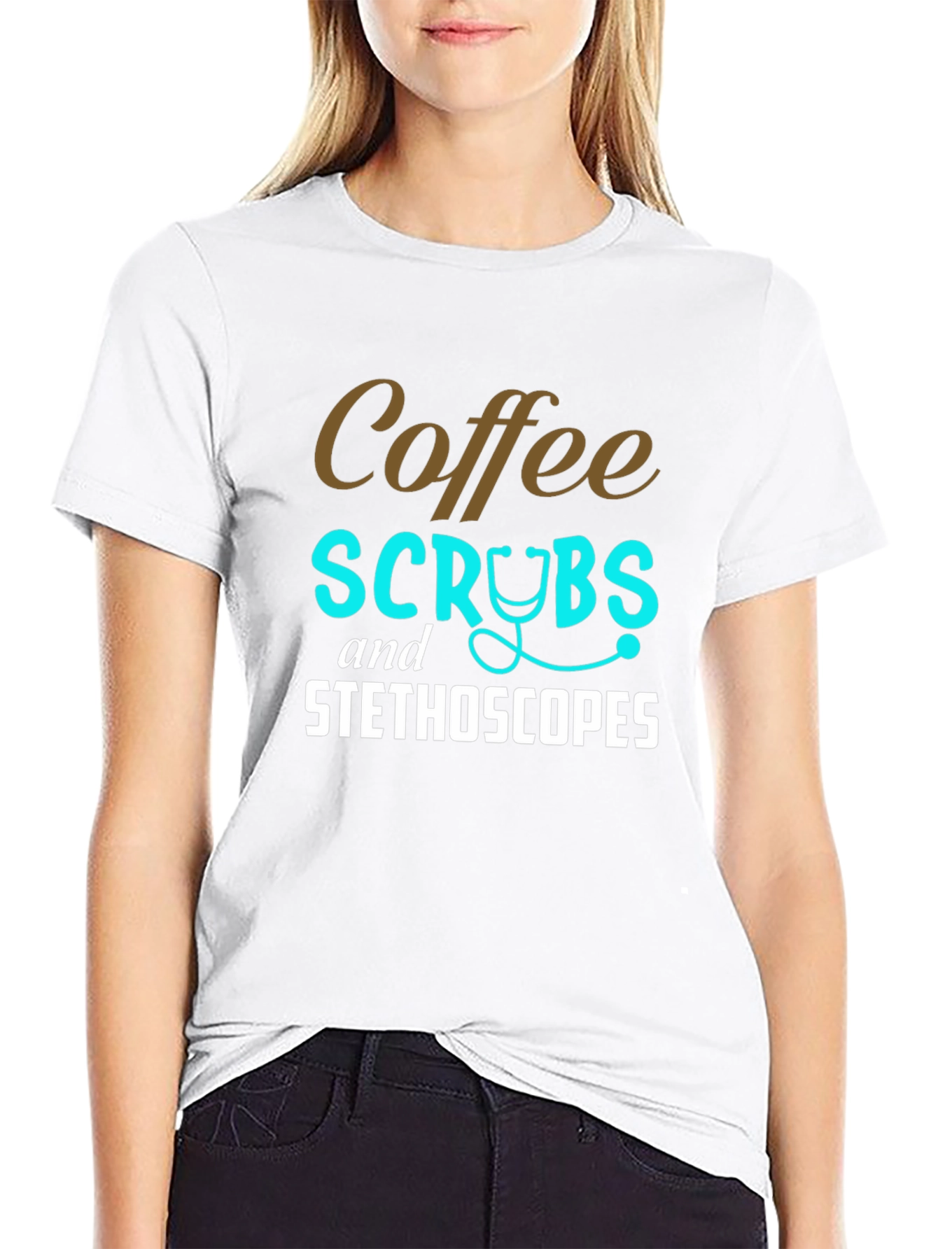 Coffee Scrubs & Stethoscopes Graphic Tee