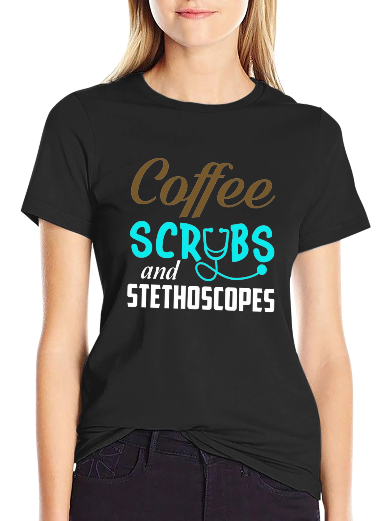 Coffee Scrubs & Stethoscopes Graphic Tee