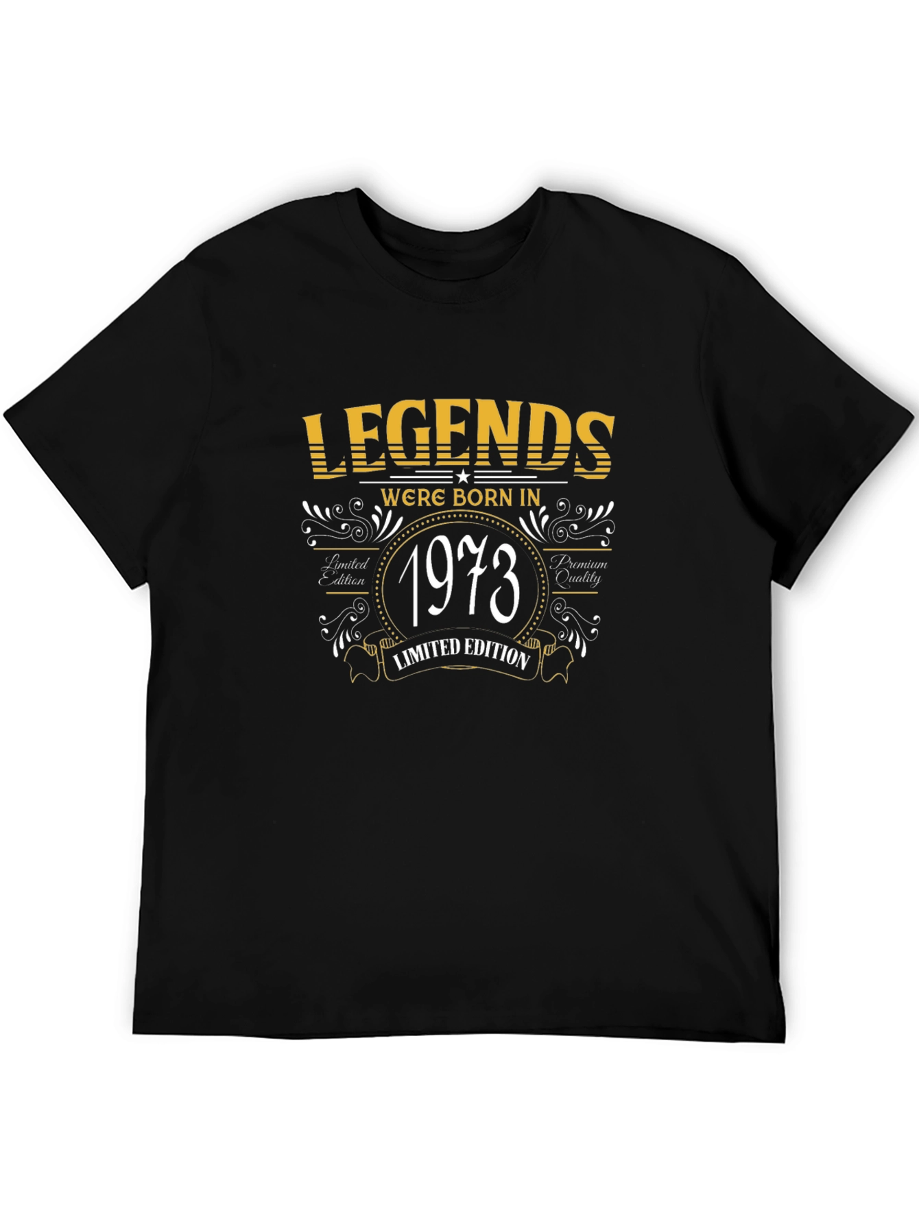Legends Born in 1973 Black T-Shirt